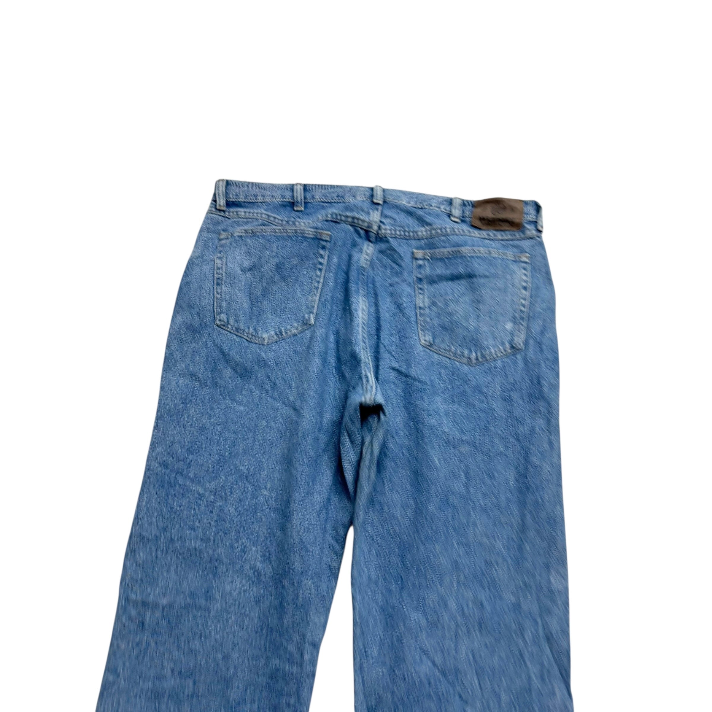 Wrangler Jeans W40 L32 Mens Light Blue Regular Straight Fit Vintage Denim (E)
