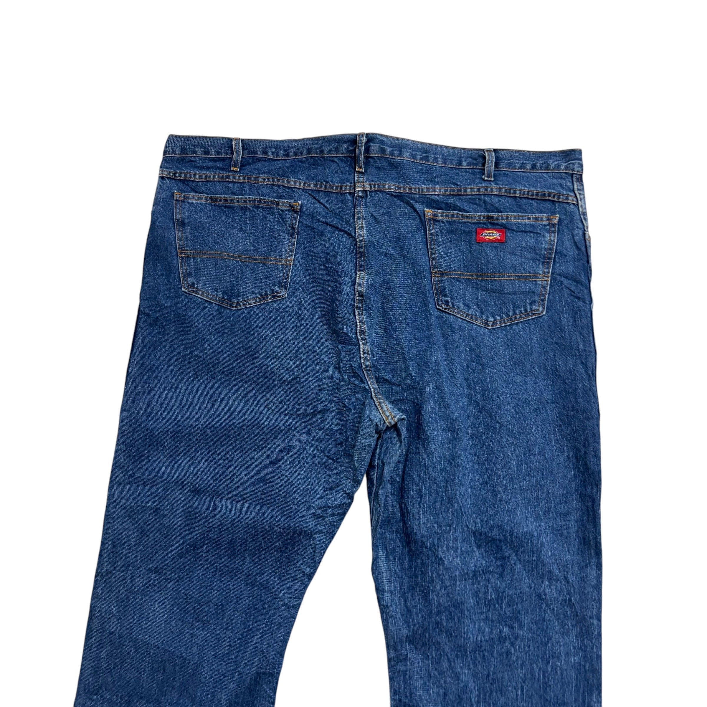 Dickies Jeans W48 L30 Mens Mid Blue Relaxed Straight Fit Denim (E)