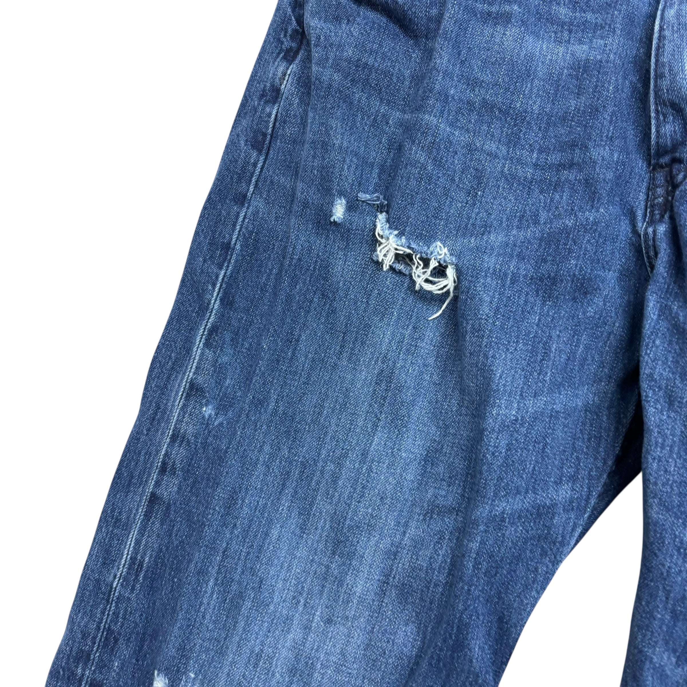 Levis 569 Jeans W36 L31 Mens Navy Blue Baggy Relaxed Straight Fit Denim (F)