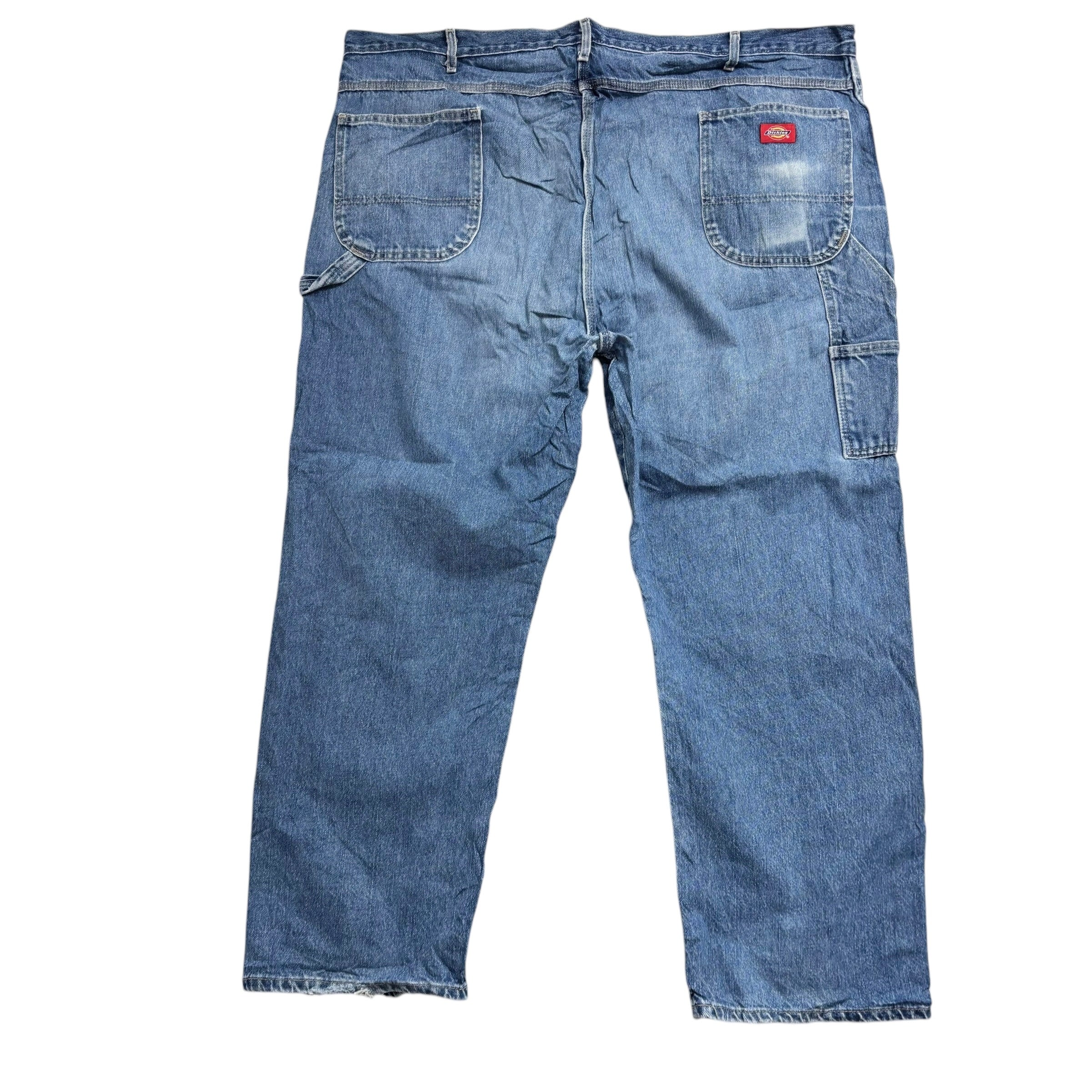Dickies Carpenter Jeans W48 L30 Mens Light Blue Relaxed Baggy Straight Fit Pants