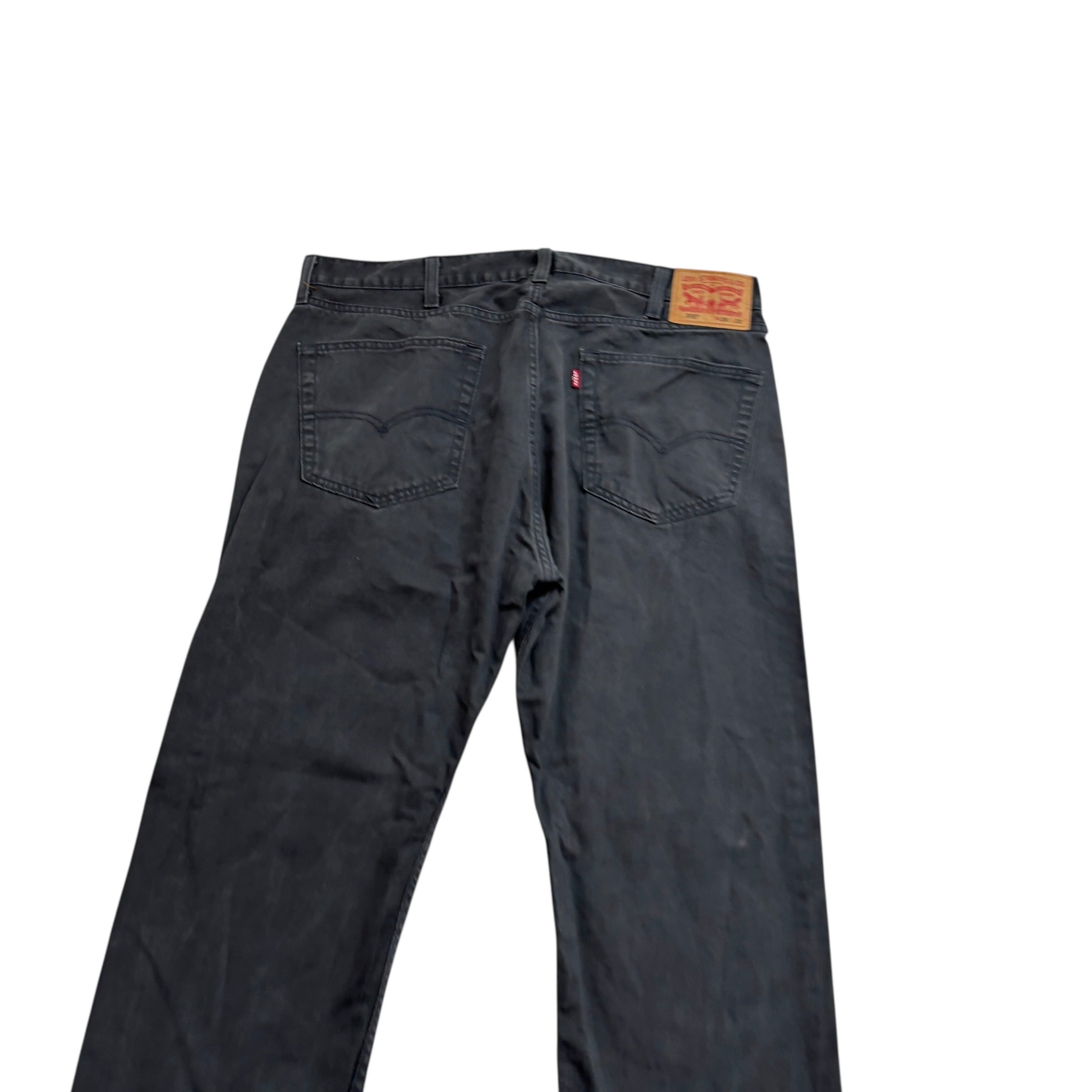 Levis 505 Trousers W38 L32 Mens Grey Regular Straight Fit Cotton Pants