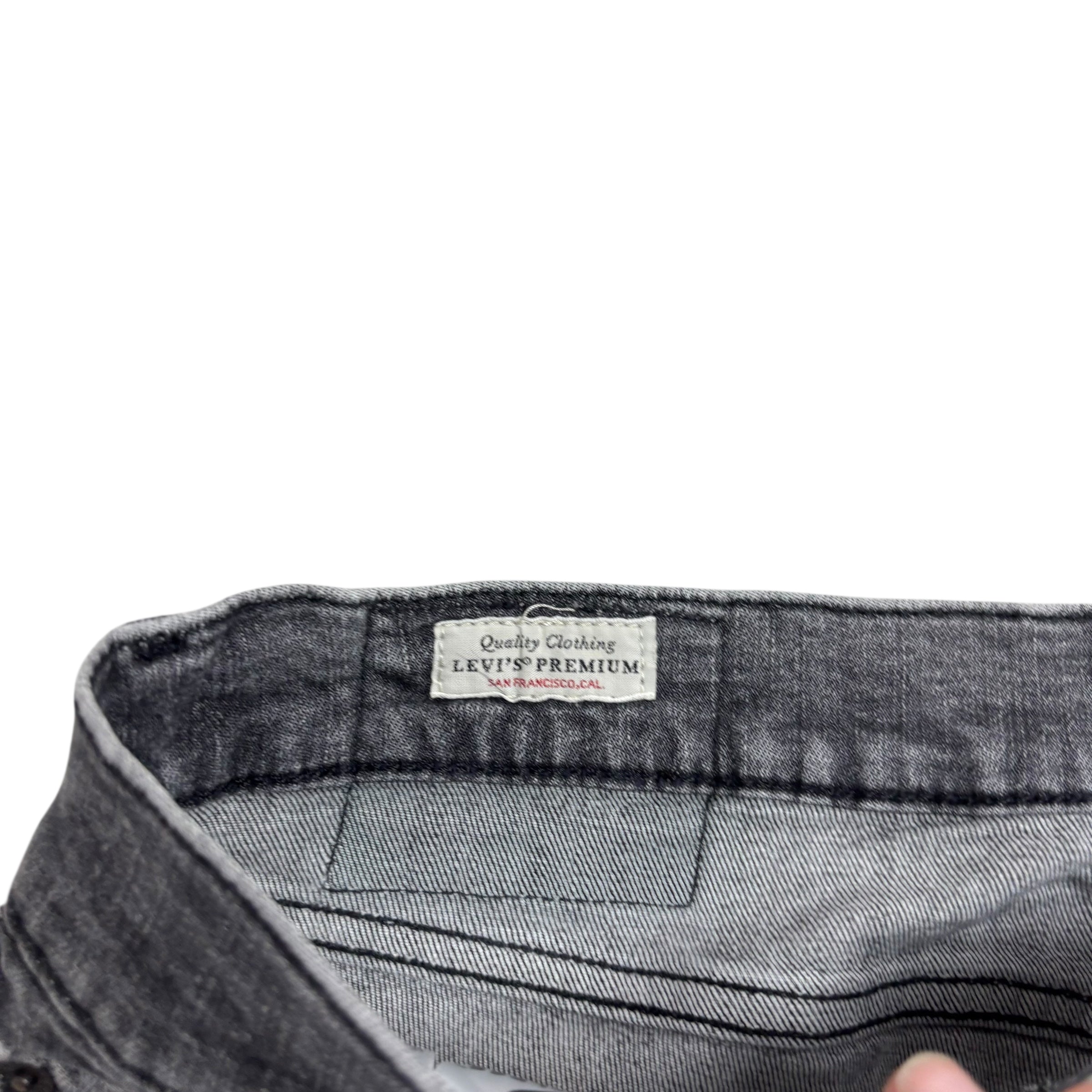 Levis 512 Jeans W34 L29 Mens Grey Slim Tapered Fit Stretch Premium Denim