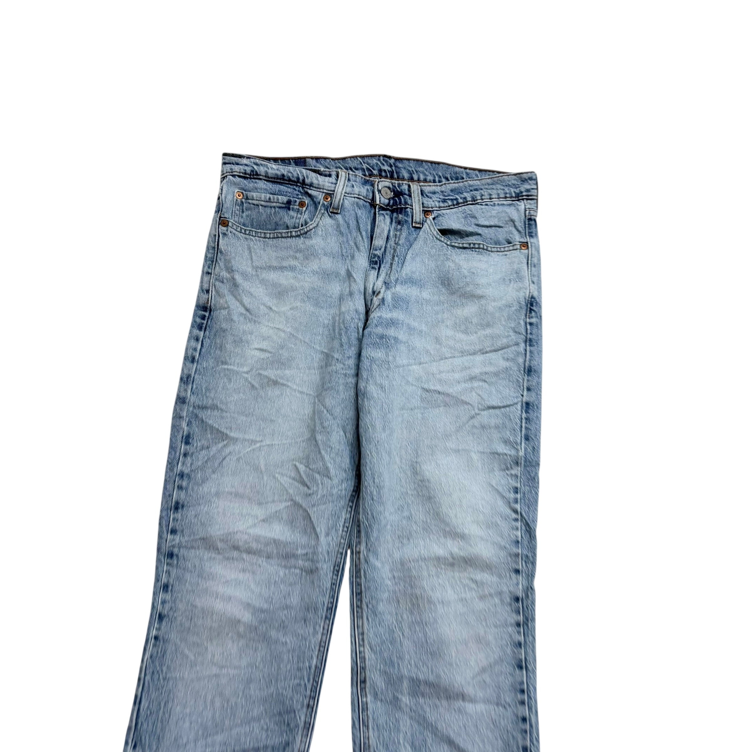 Levis 541 Jeans W34 L32 Mens Light Blue Athletic Tapered Fit Stretch Denim (E)