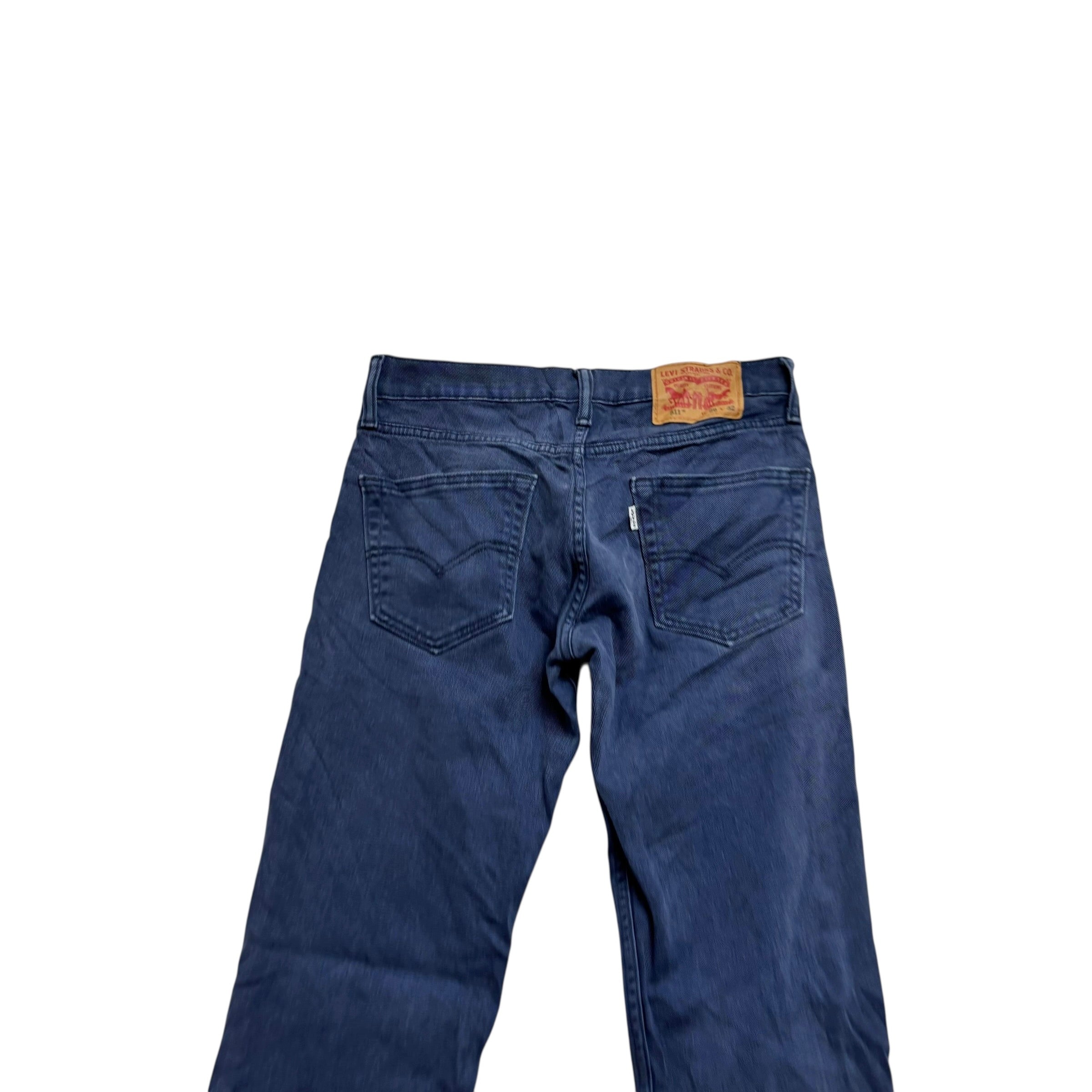 Levis 511 Trousers W29 L32 Mens Blue Slim Fit Stretch Cotton Pants