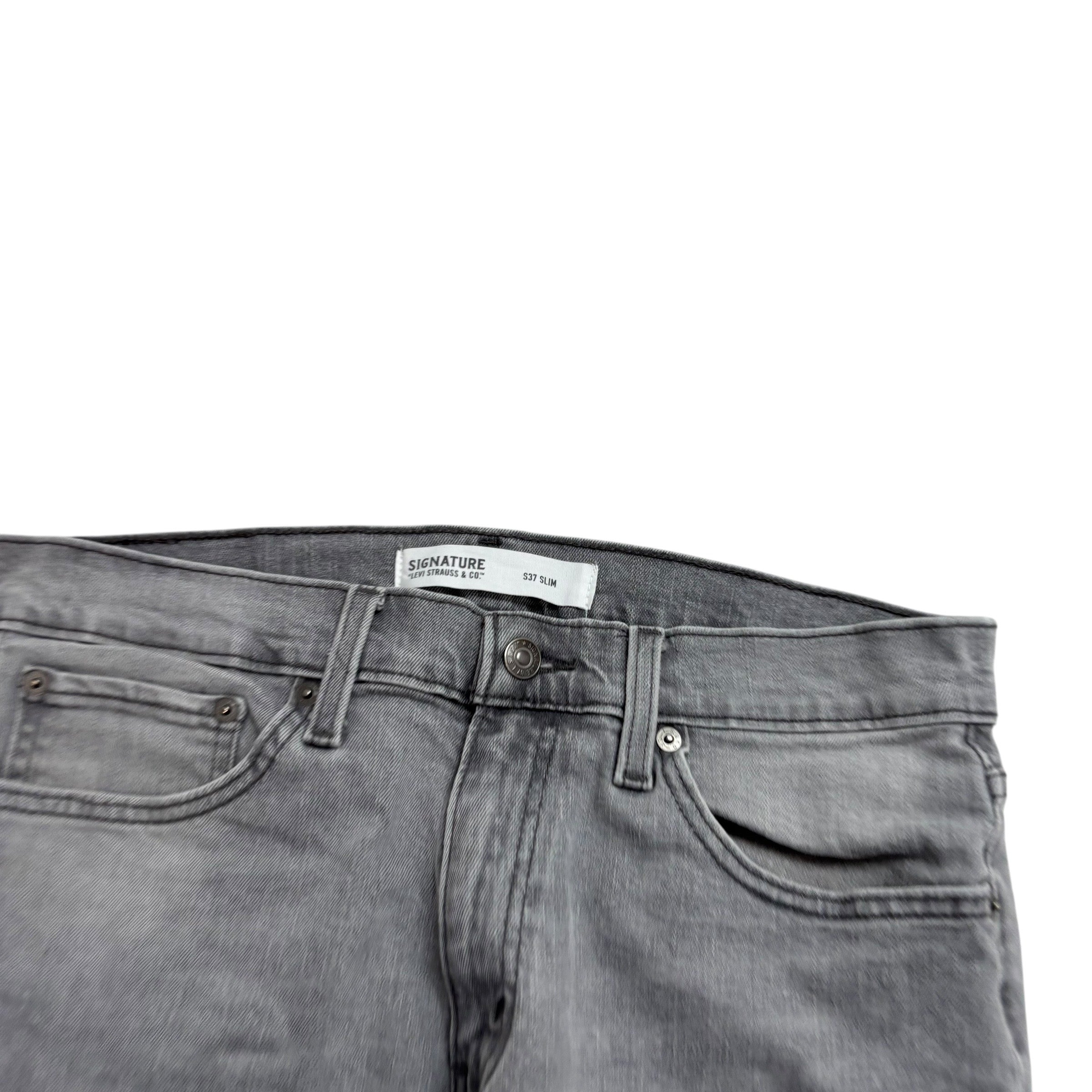 Levis Signature Jeans W31 L28 Mens Grey Slim Fit Stretch Denim (E)