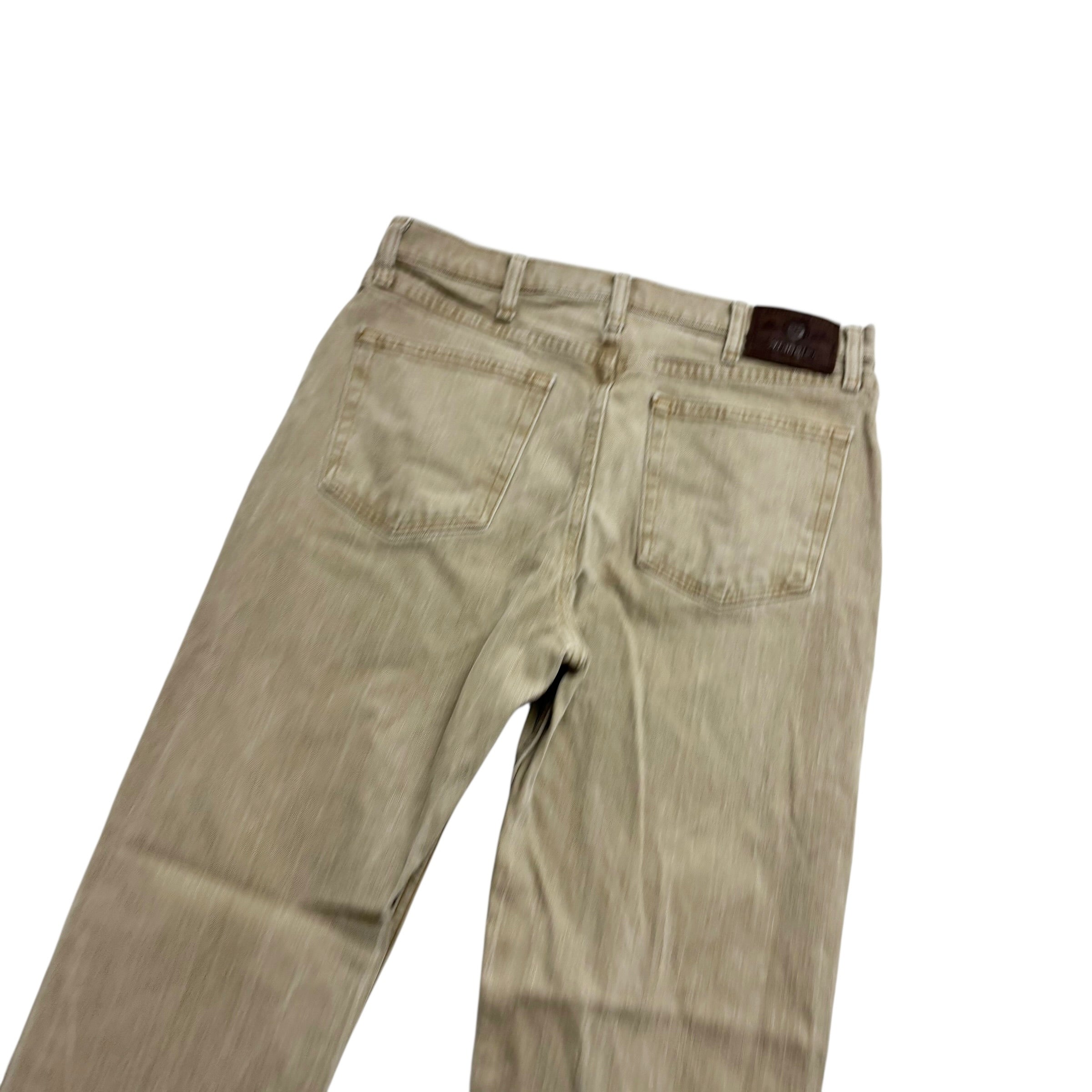 Wrangler Jeans W33 L34 Mens Green Regular Straight Fit Stretch Denim (E)