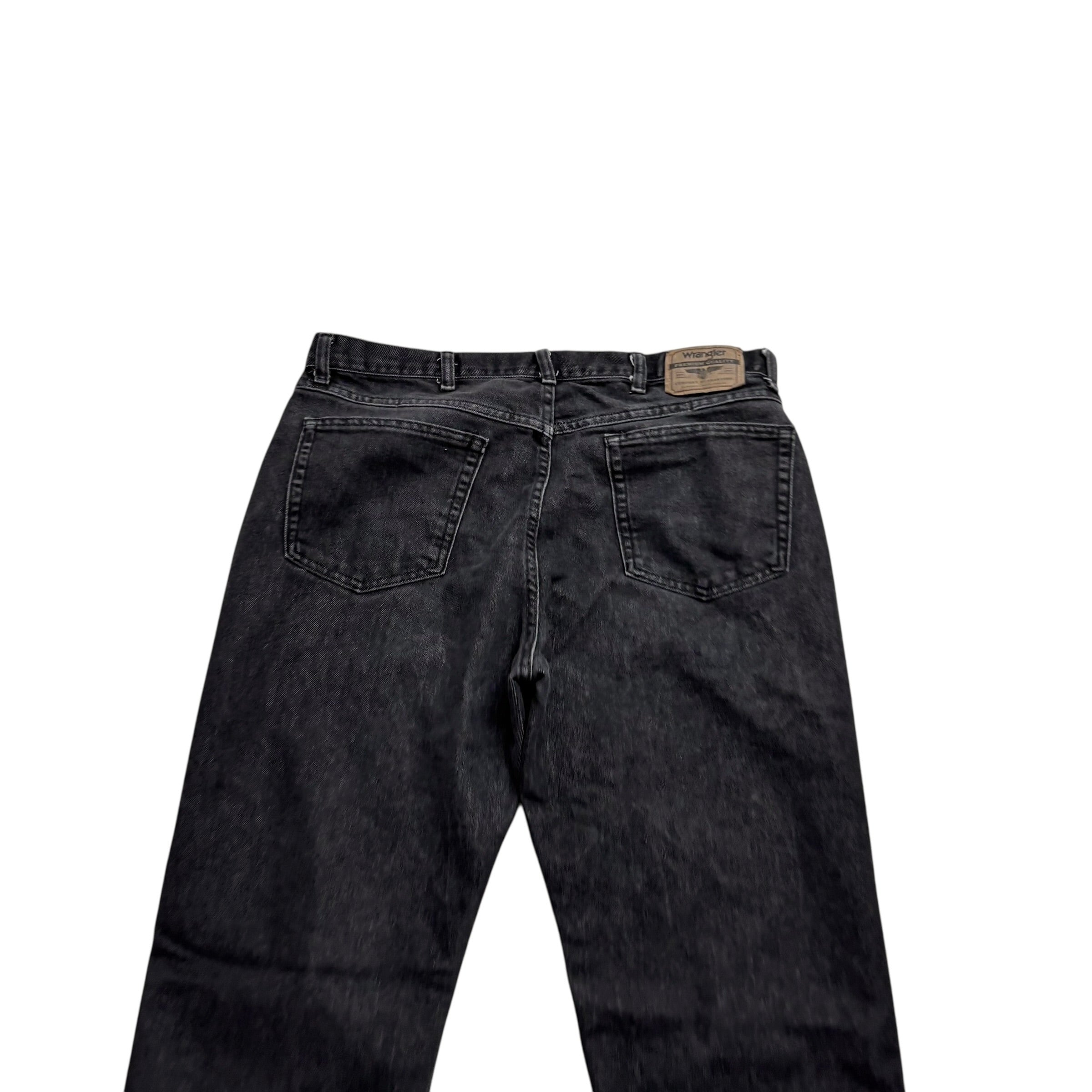 Wrangler Jeans W36 L31 Mens Black Regular Straight Fit Denim
