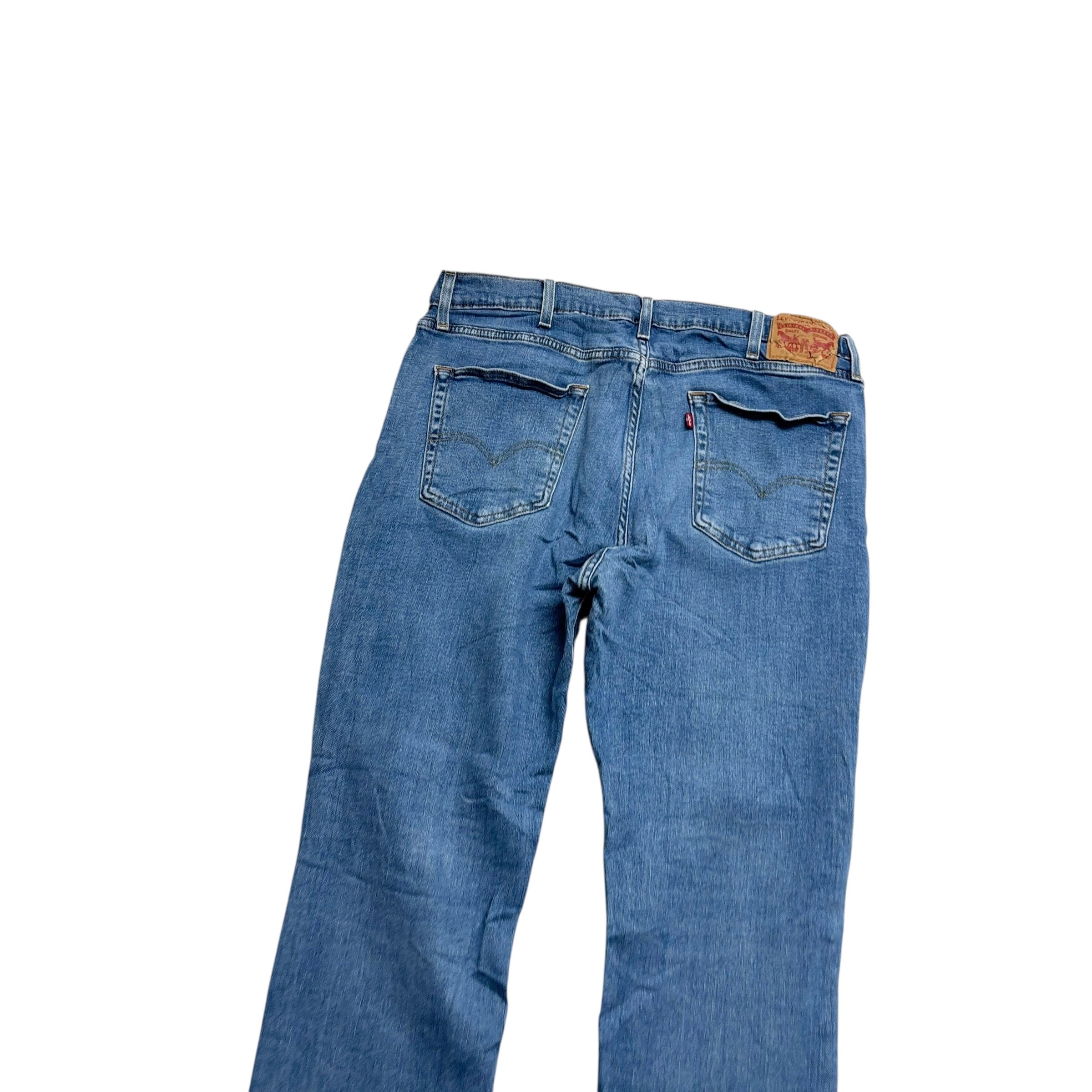 Levis 514 Jeans W36 L30 Mens Light Blue Regular Straight Fit Stretch Denim