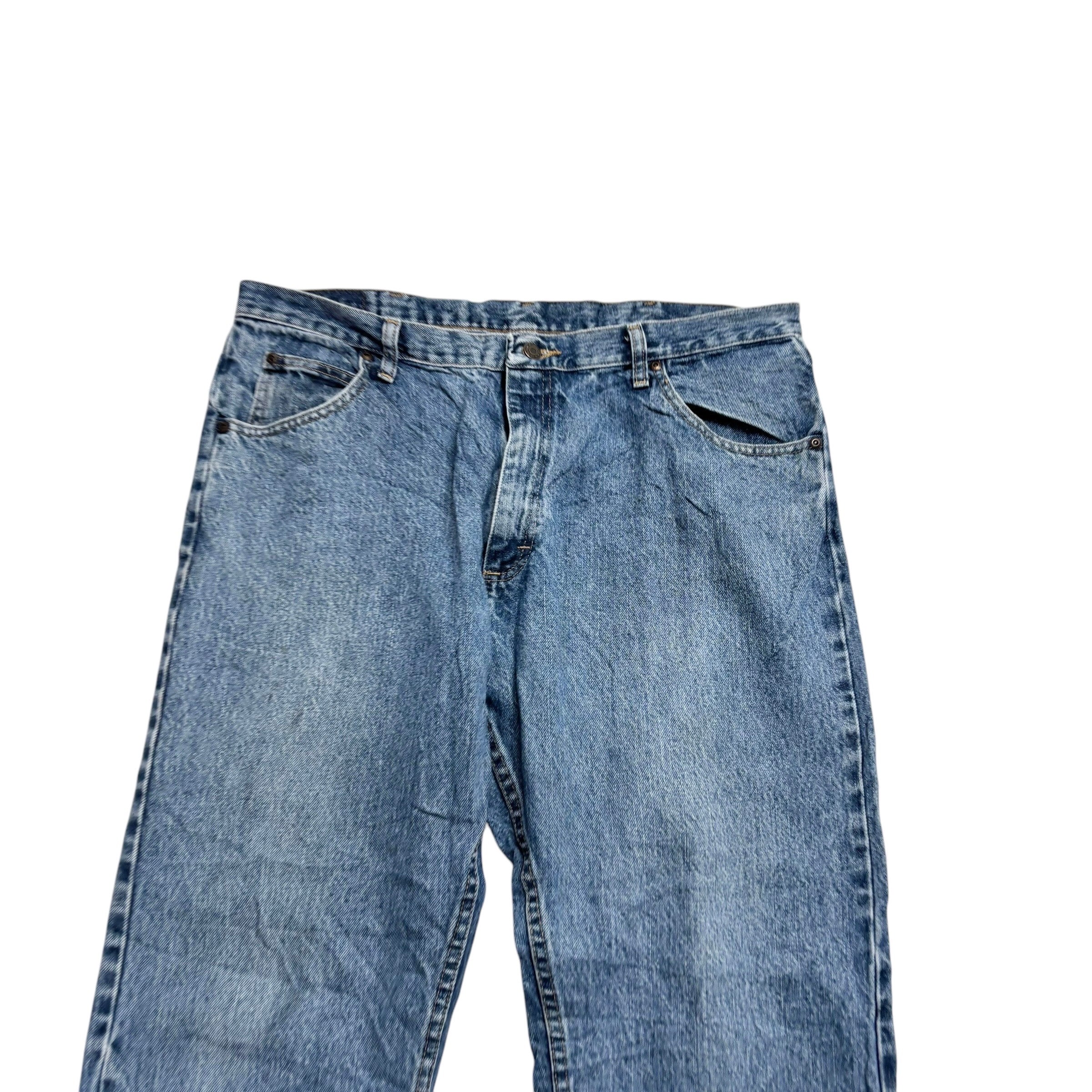 Wrangler Jeans W38 L30 Mens Light Blue Regular Straight Fit Denim