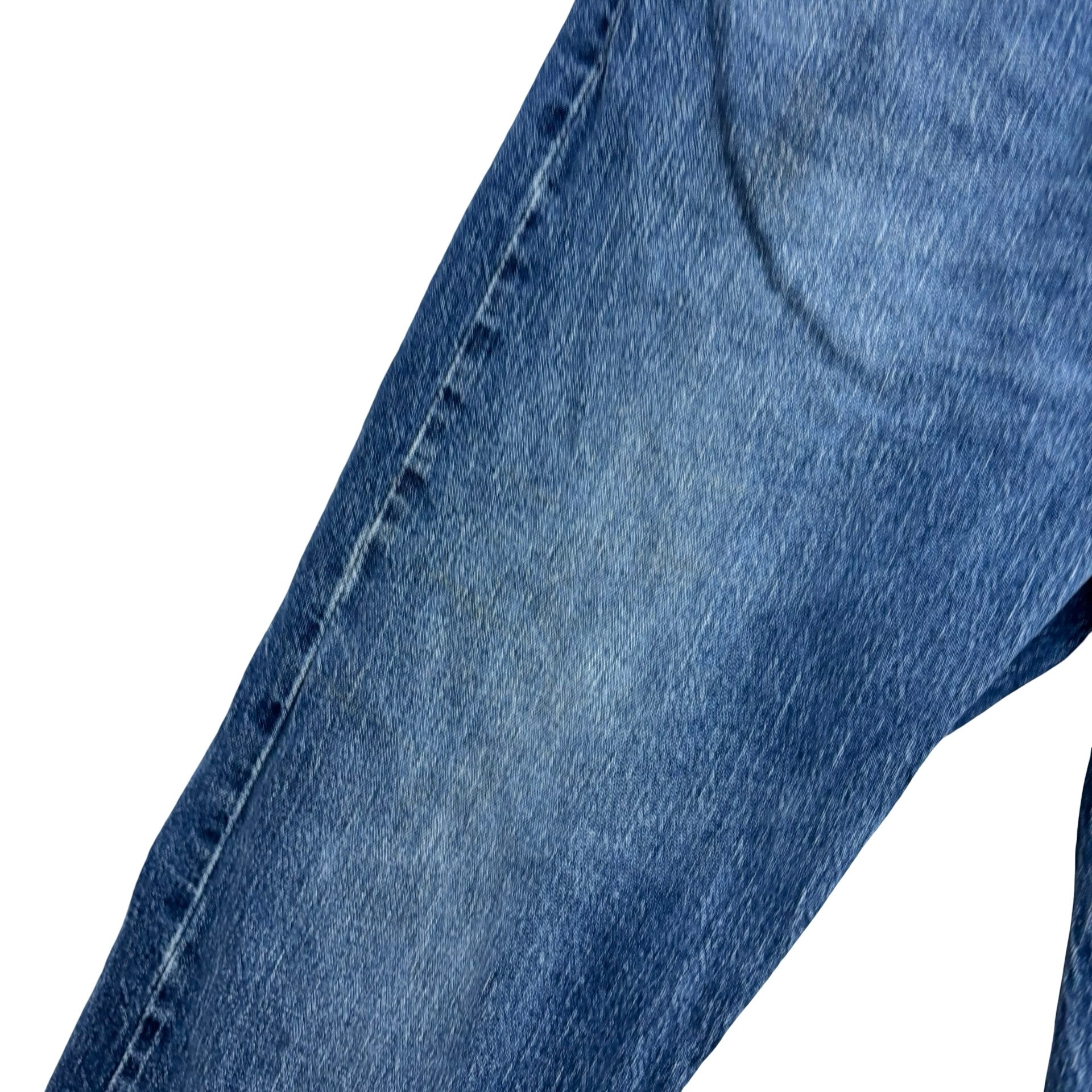 Levis 505 Jeans W34 L31 Mens Mid Blue Regular Straight Fit Stretch Denim (F)