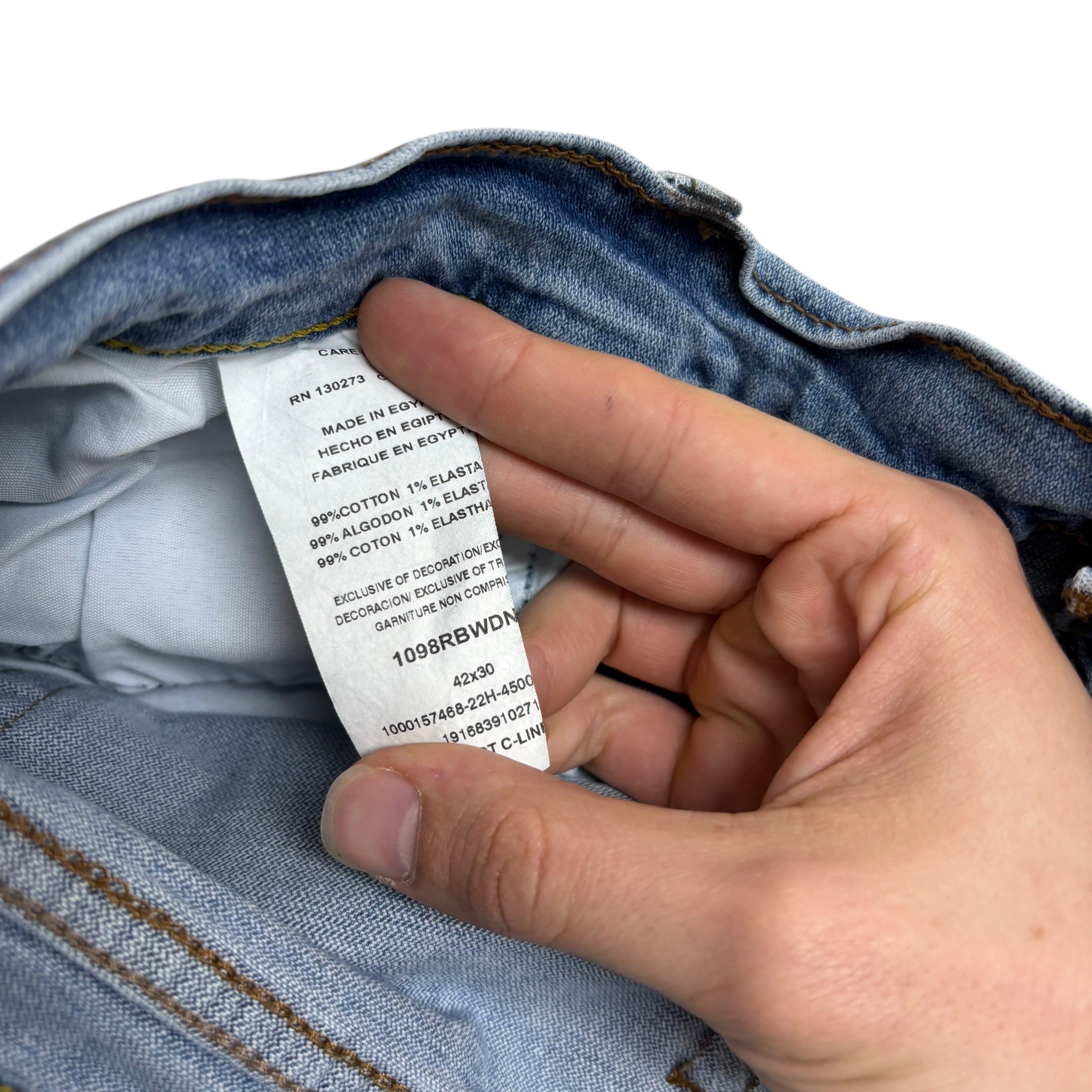 Wrangler Jeans W40 L30 Mens Light Blue Relaxed Bootcut Fit Stretch Denim (E)