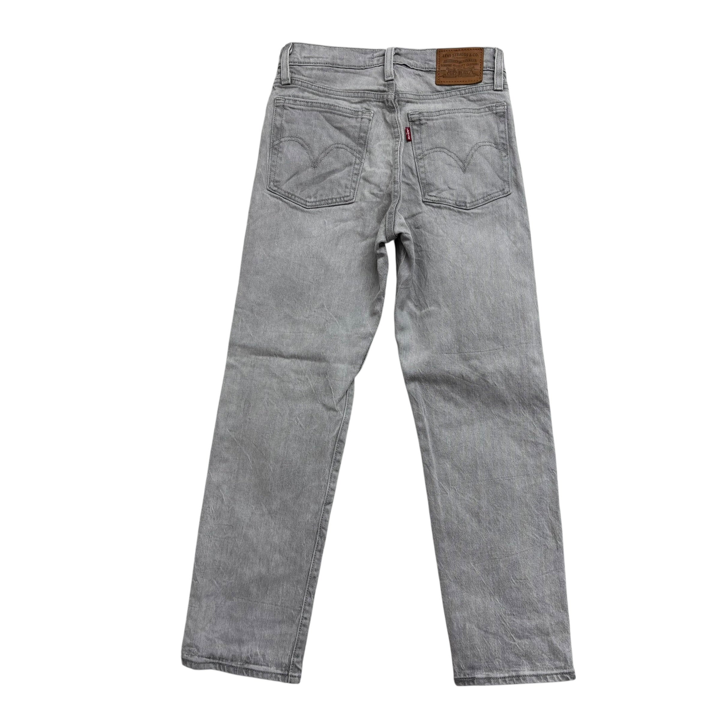Levis Wedgie Straight Jeans W24 L26 Womens Grey Stretch Premium Denim (E)