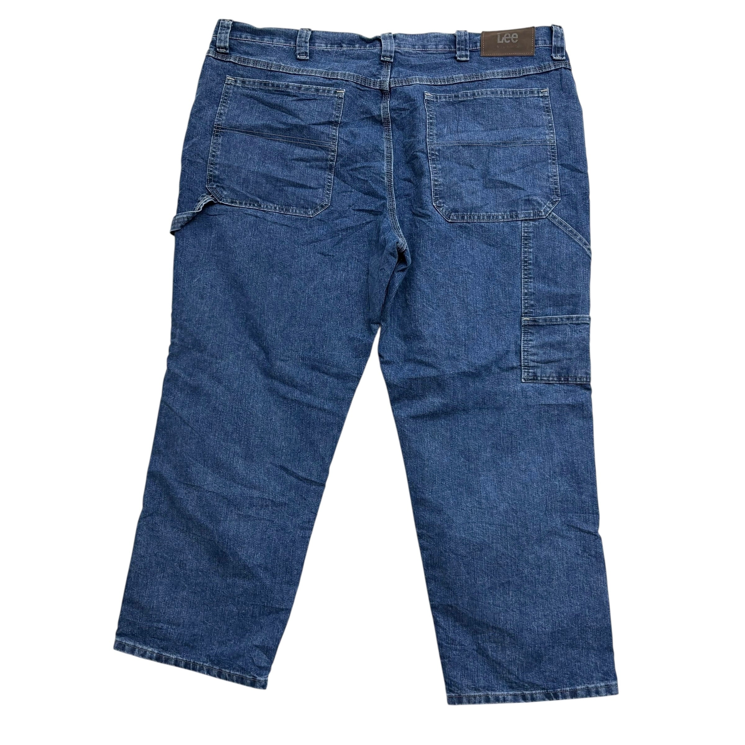 Lee Carpenter Jeans W44 L28 Mens Mid Blue Relaxed Fit Baggy Denim (E)