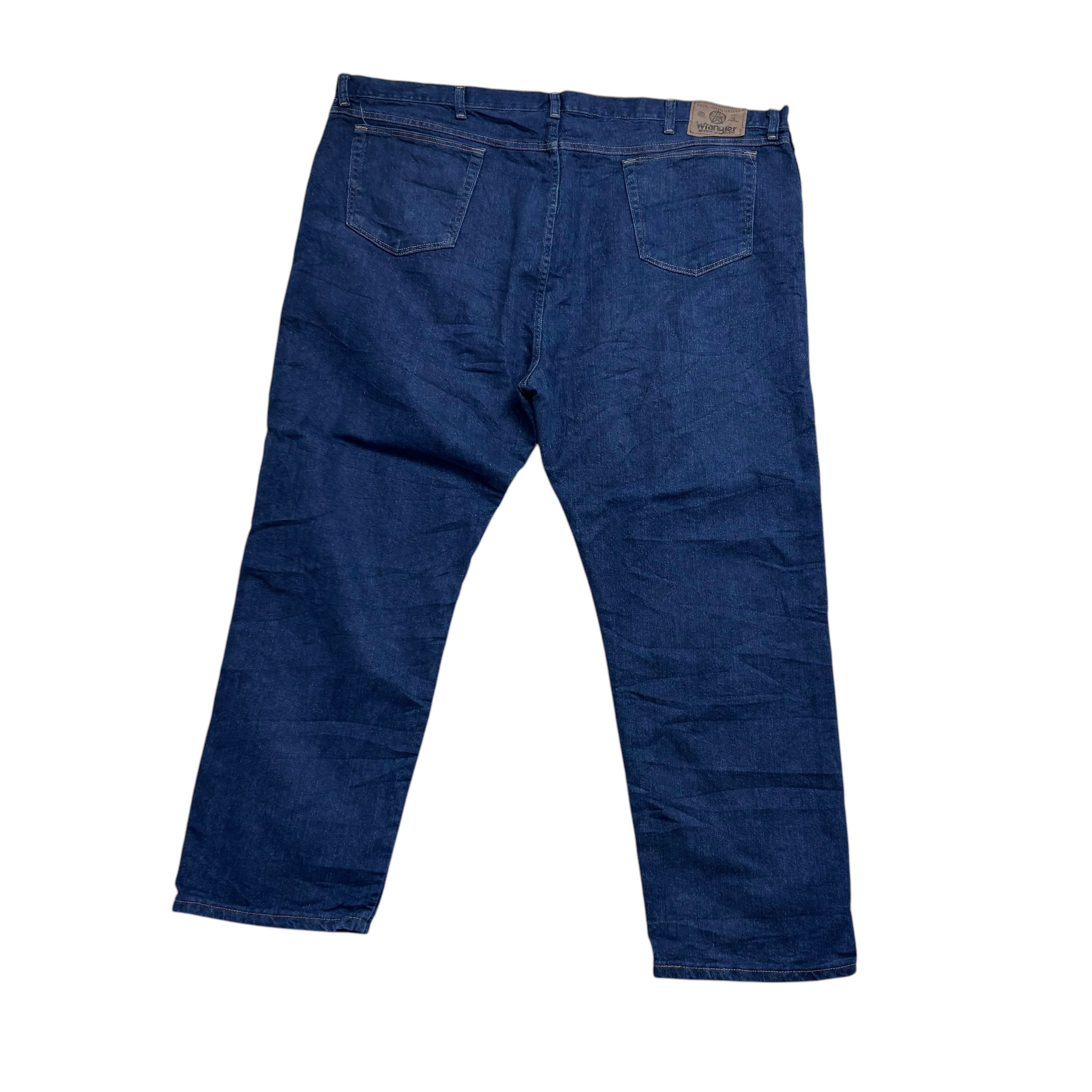Wrangler Jeans W48 L30 Mens Dark Blue Regular Straight Fit Vintage Denim (E)