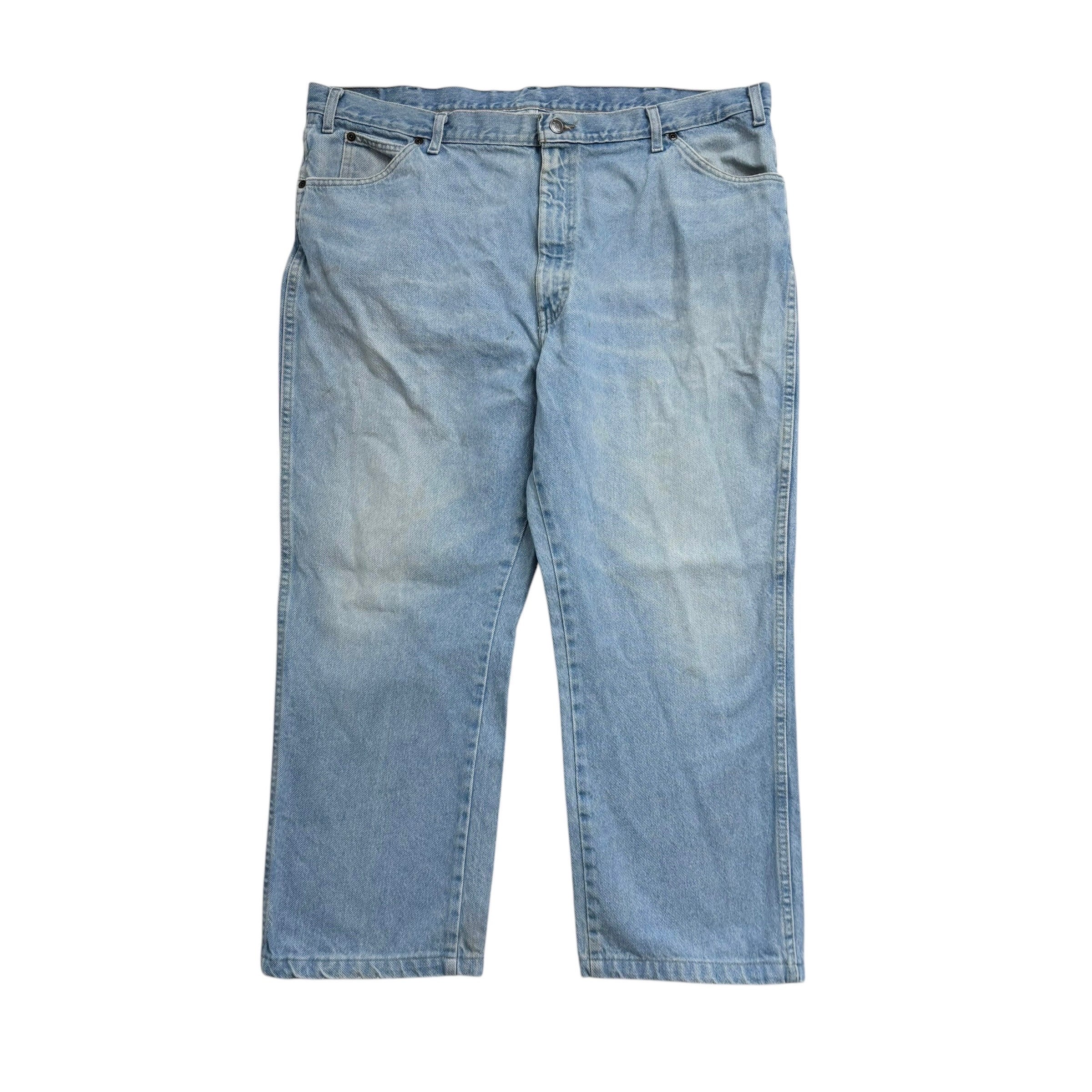 Dickies Jeans W42 L27 Mens Light Blue Relaxed Straight Fit Vintage Denim (F)