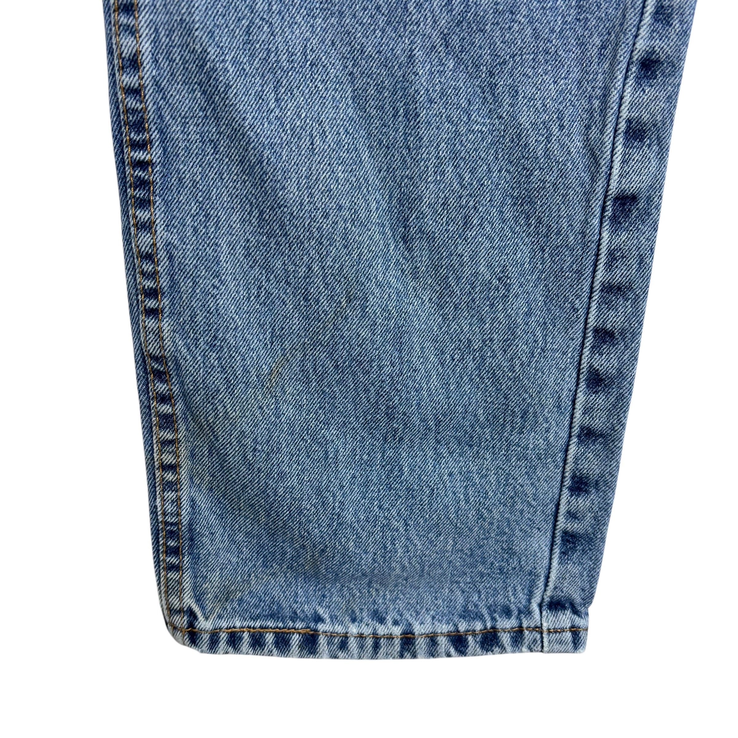 Levis 505 Jeans W34 L32 Mens Light Blue Regular Straight Fit Denim (F)