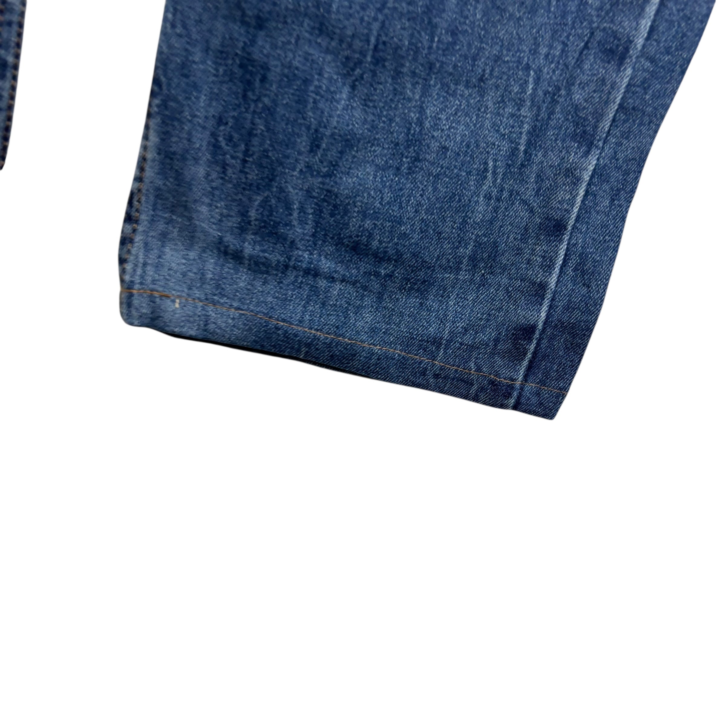 Levis 502 Jeans W31 L27 Mens Mid Blue Regular Tapered Fit Stretch Denim (E)