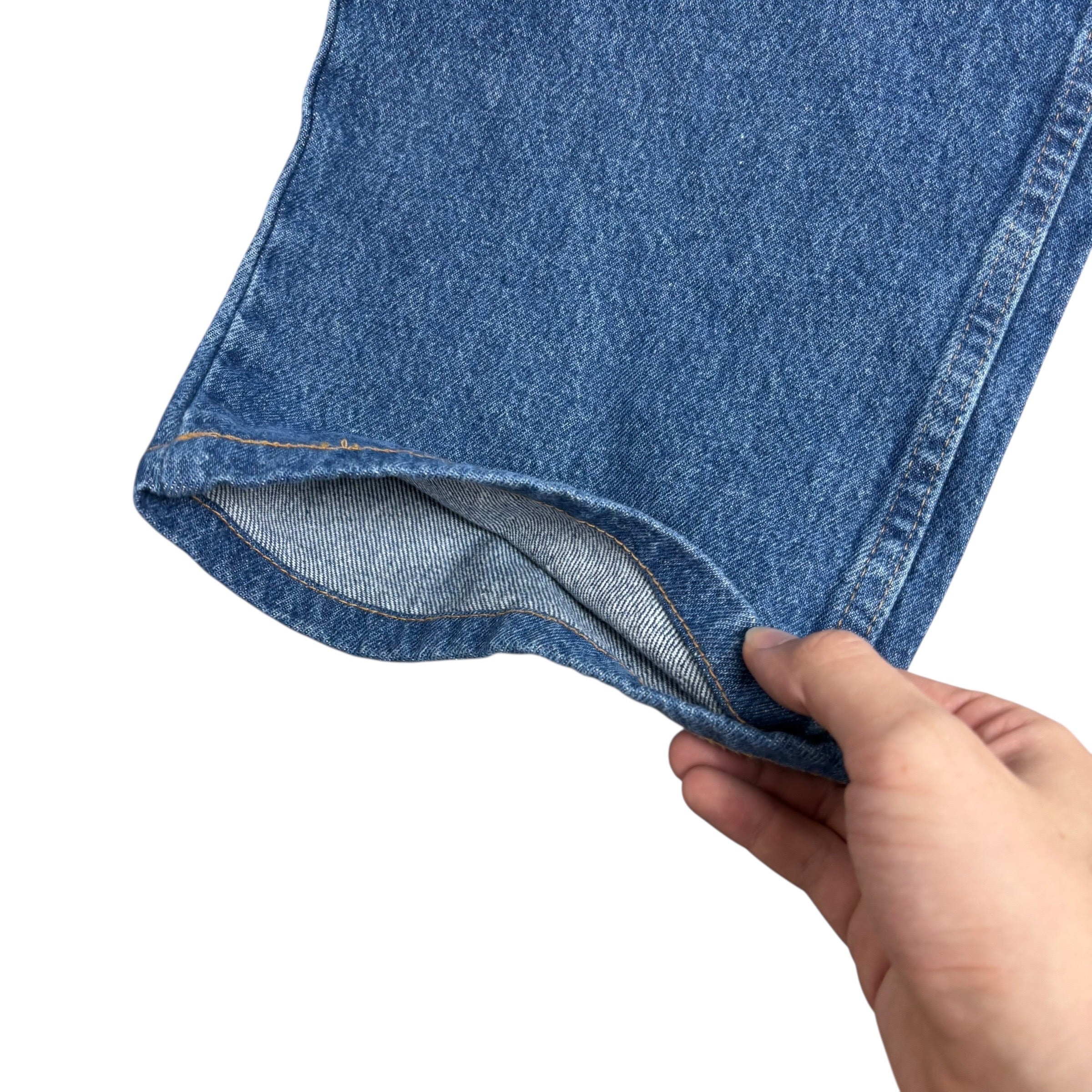 Wrangler Jeans W44 L25 Mens Mid Blue Regular Straight Fit Denim