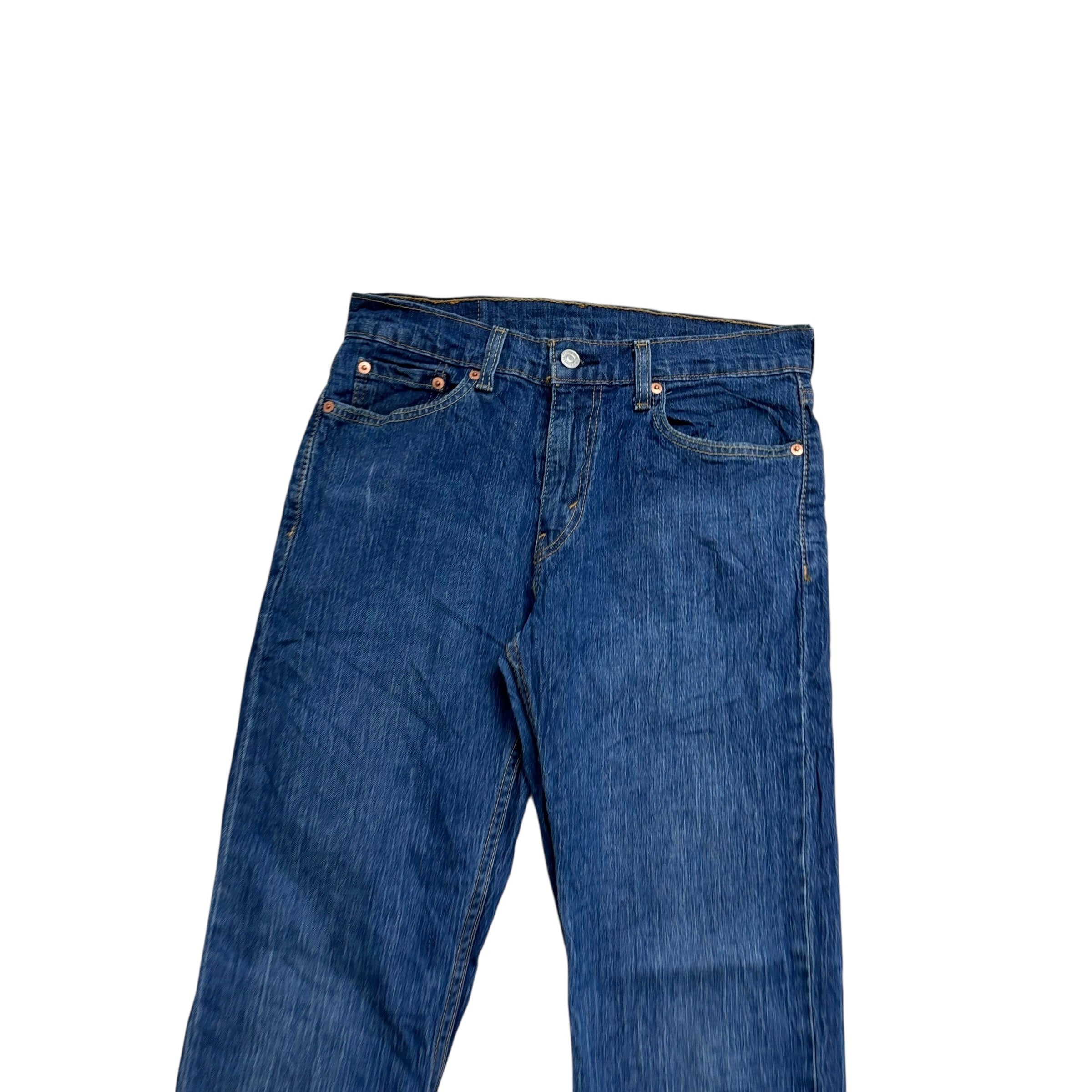 Levis 527 Jeans W30 L34 Mens Mid Blue Slim Bootcut Fit Stretch Denim (E)