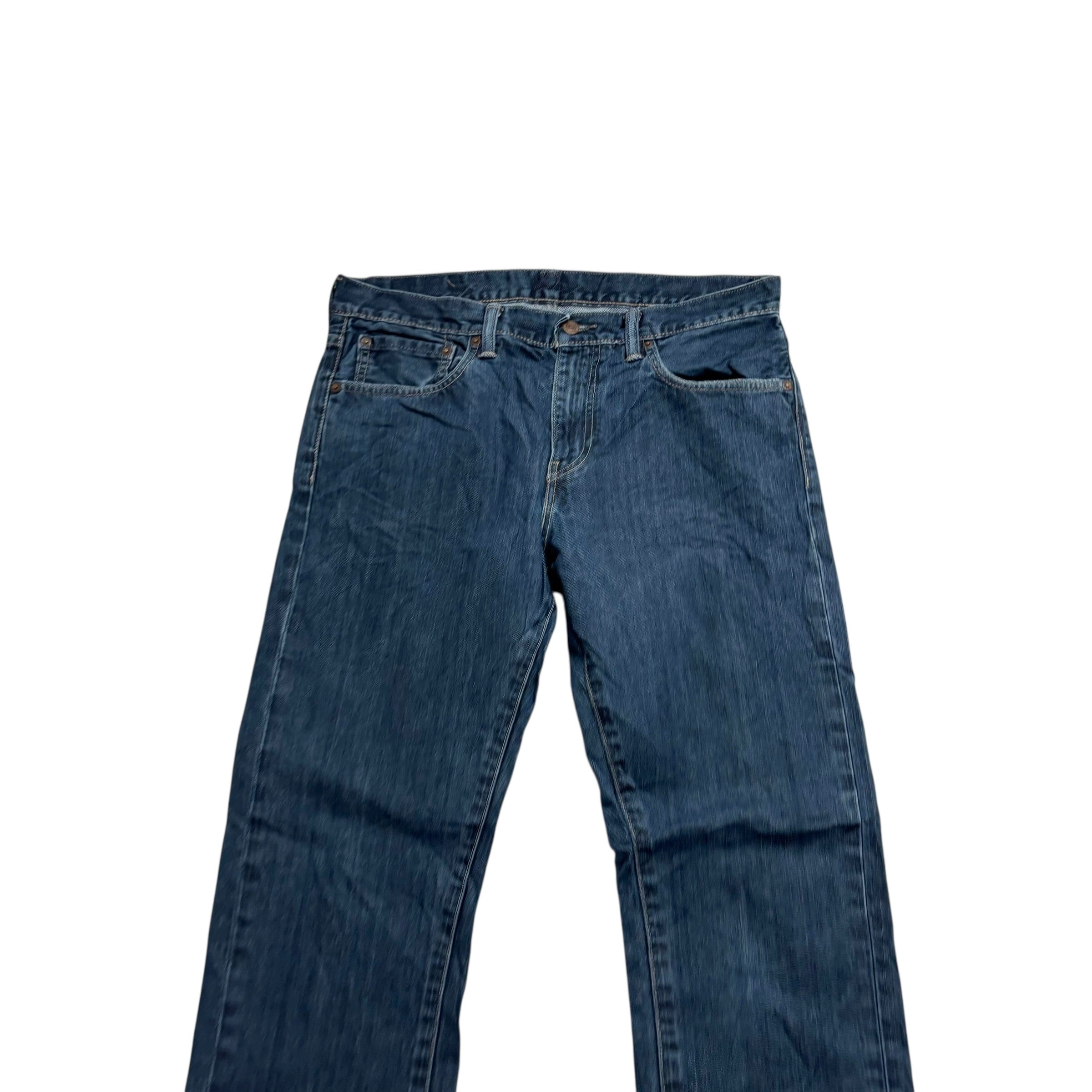 Levis 513 Jeans W34 L32 Mens Dark Blue Slim Straight Fit Vintage Denim