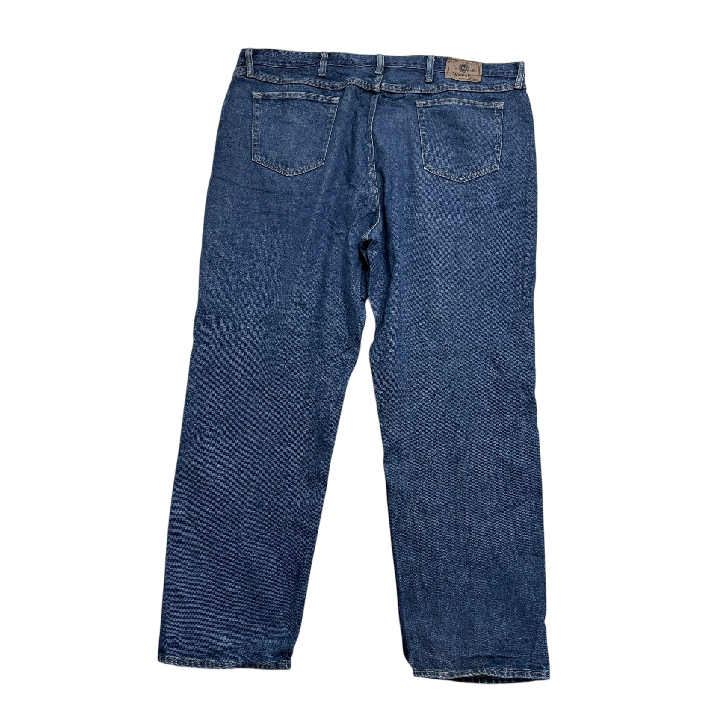 Wrangler Jeans W46 L32 Mens Dark Blue Relaxed Straight Fit Vintage Denim (E)