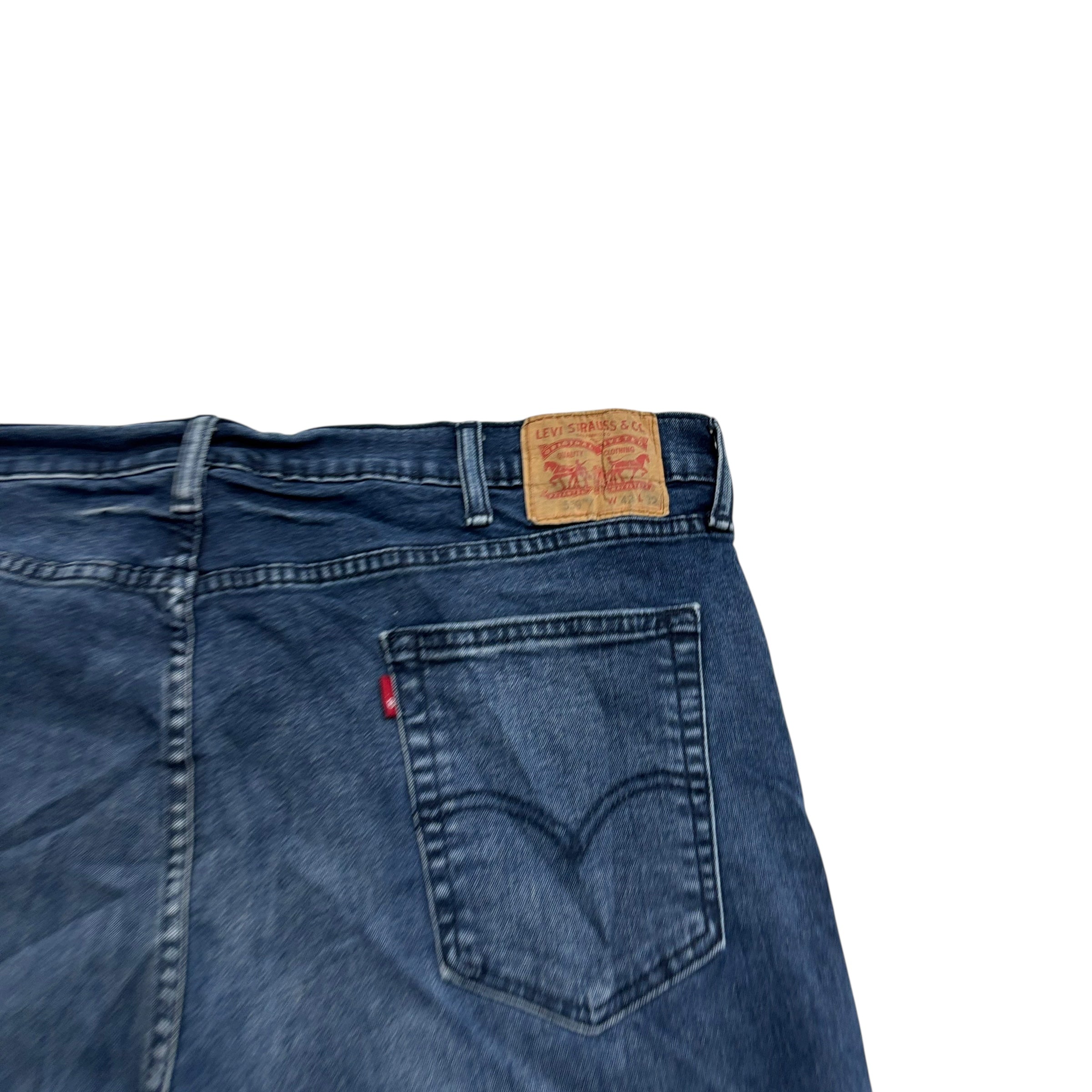 Levis 559 Jeans W42 L29 Mens Navy Blue Relaxed Straight Fit Stretch Denim