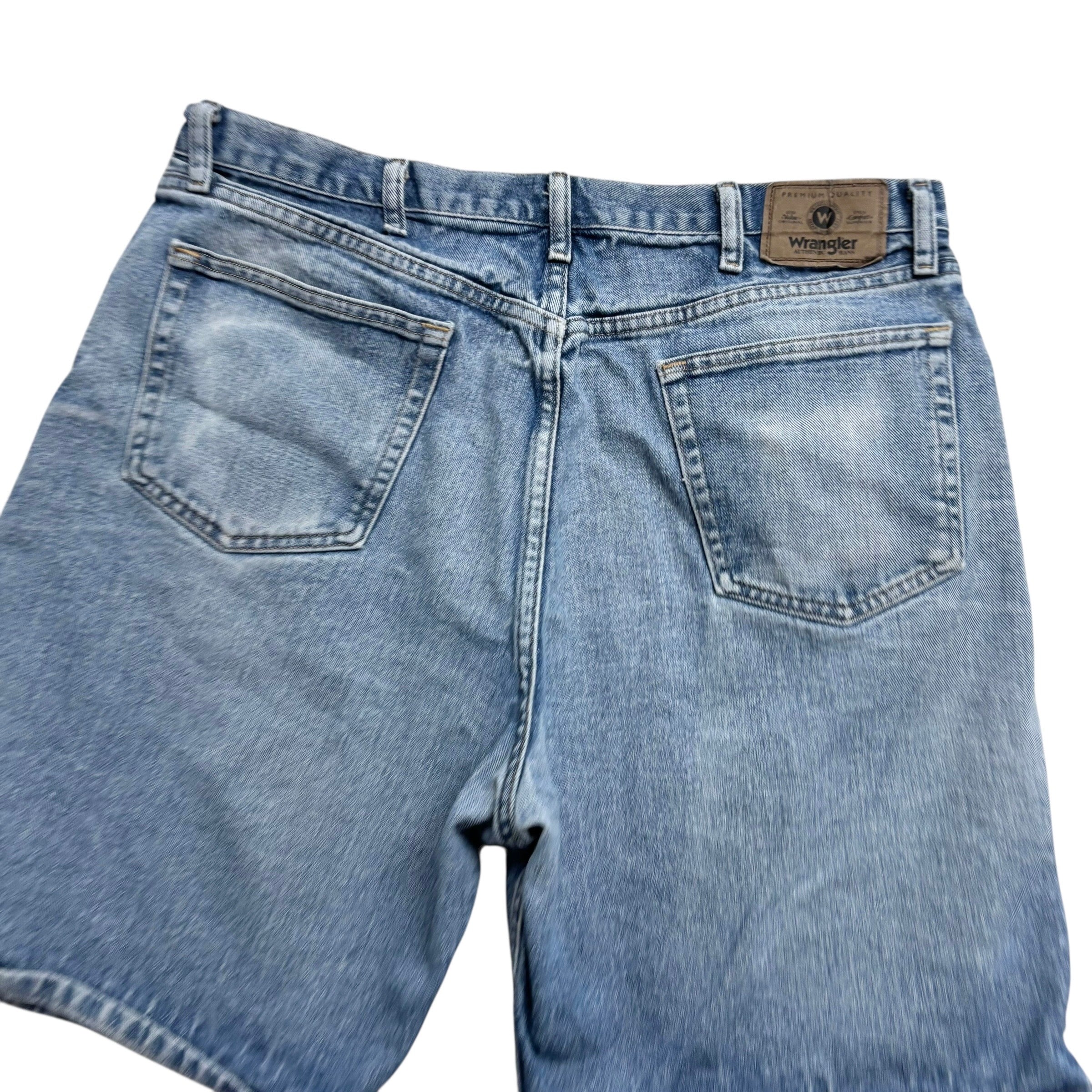 Wrangler Baggy Jorts W38 Mens Denim Shorts Light Blue Relaxed Fit (F)