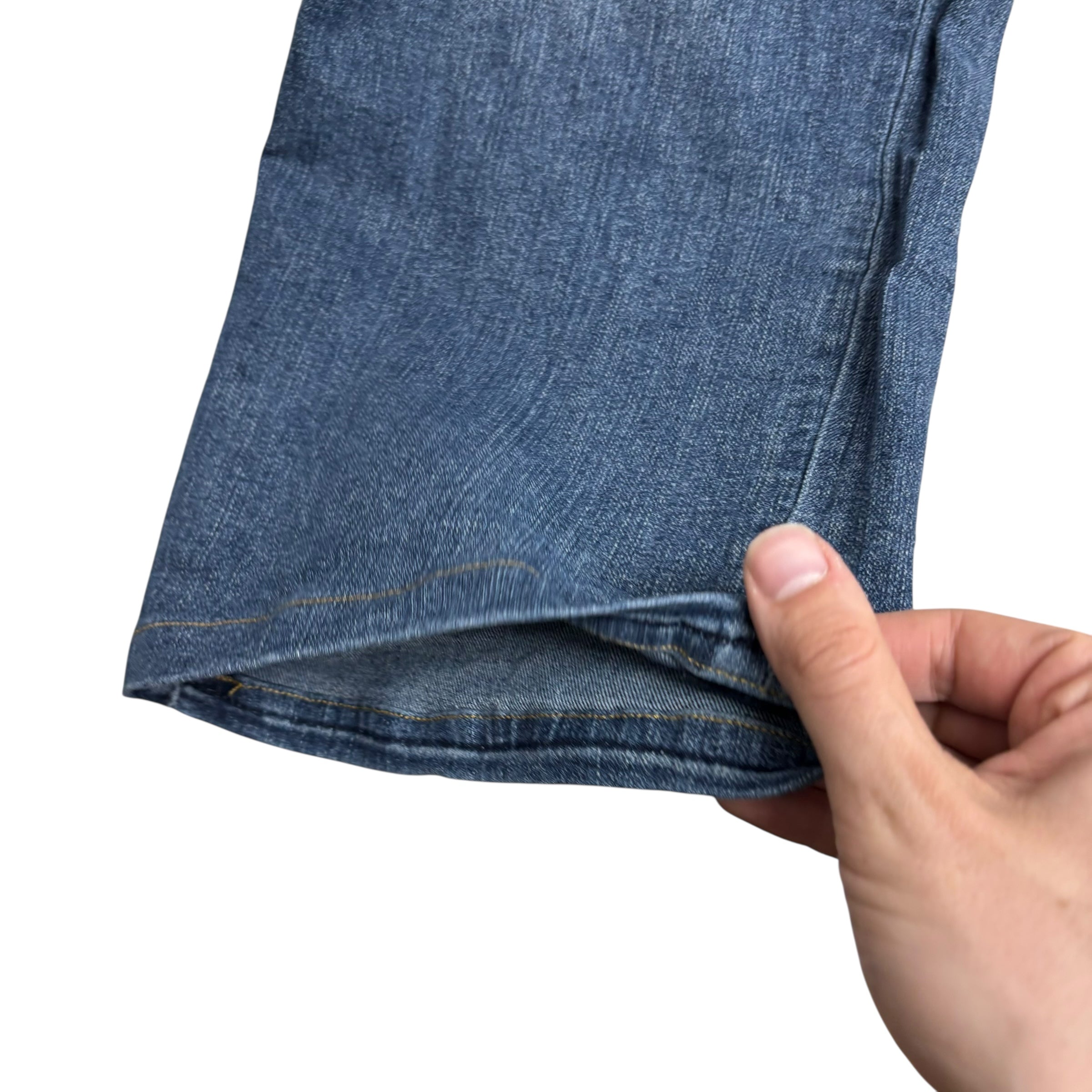 Lee Jeans W52 L27 Mens Mid Blue Regular Tapered Fit Stretch Denim (E)