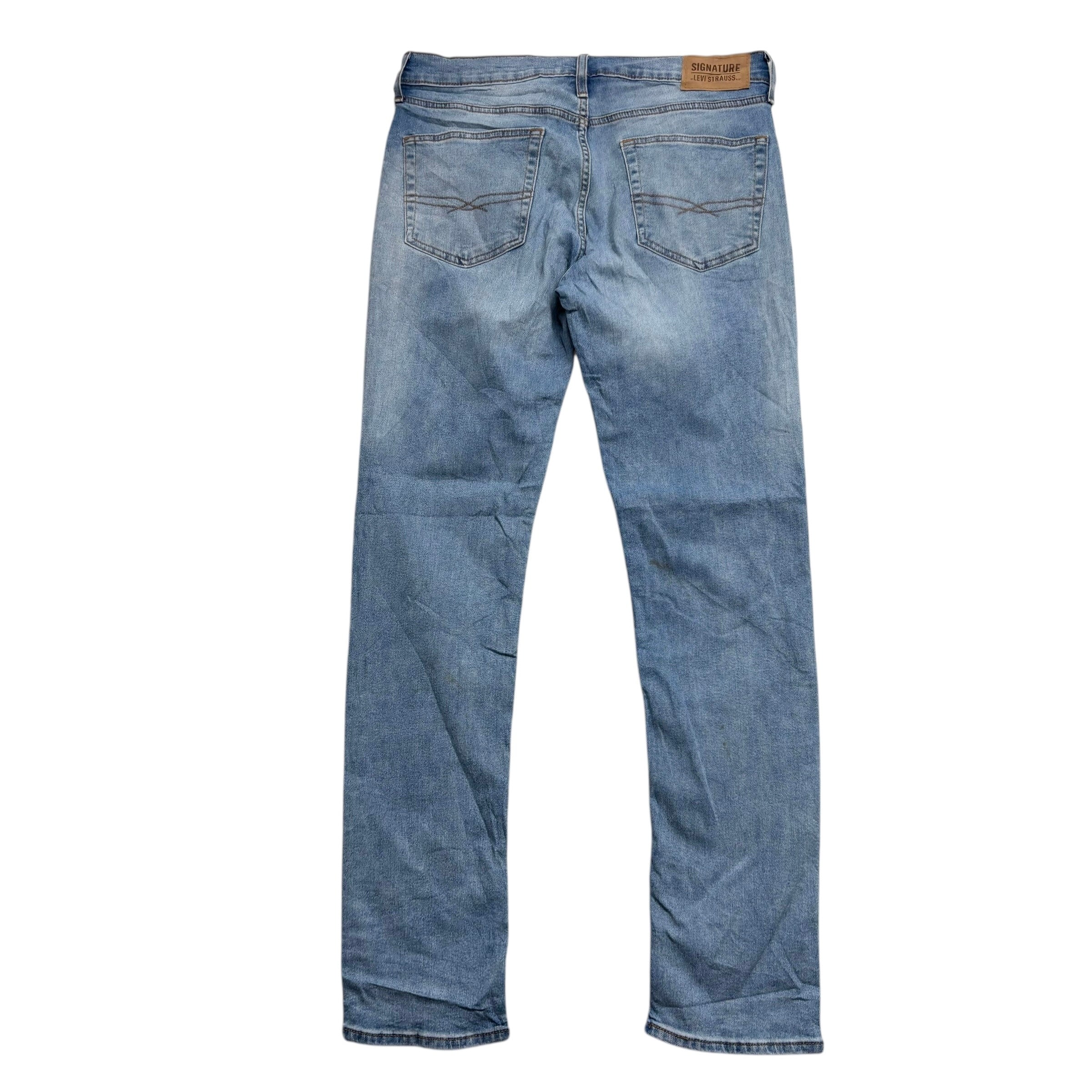 Levis Signature Jeans W34 L34 Mens Light Blue Slim Fit Stretch Denim (E)