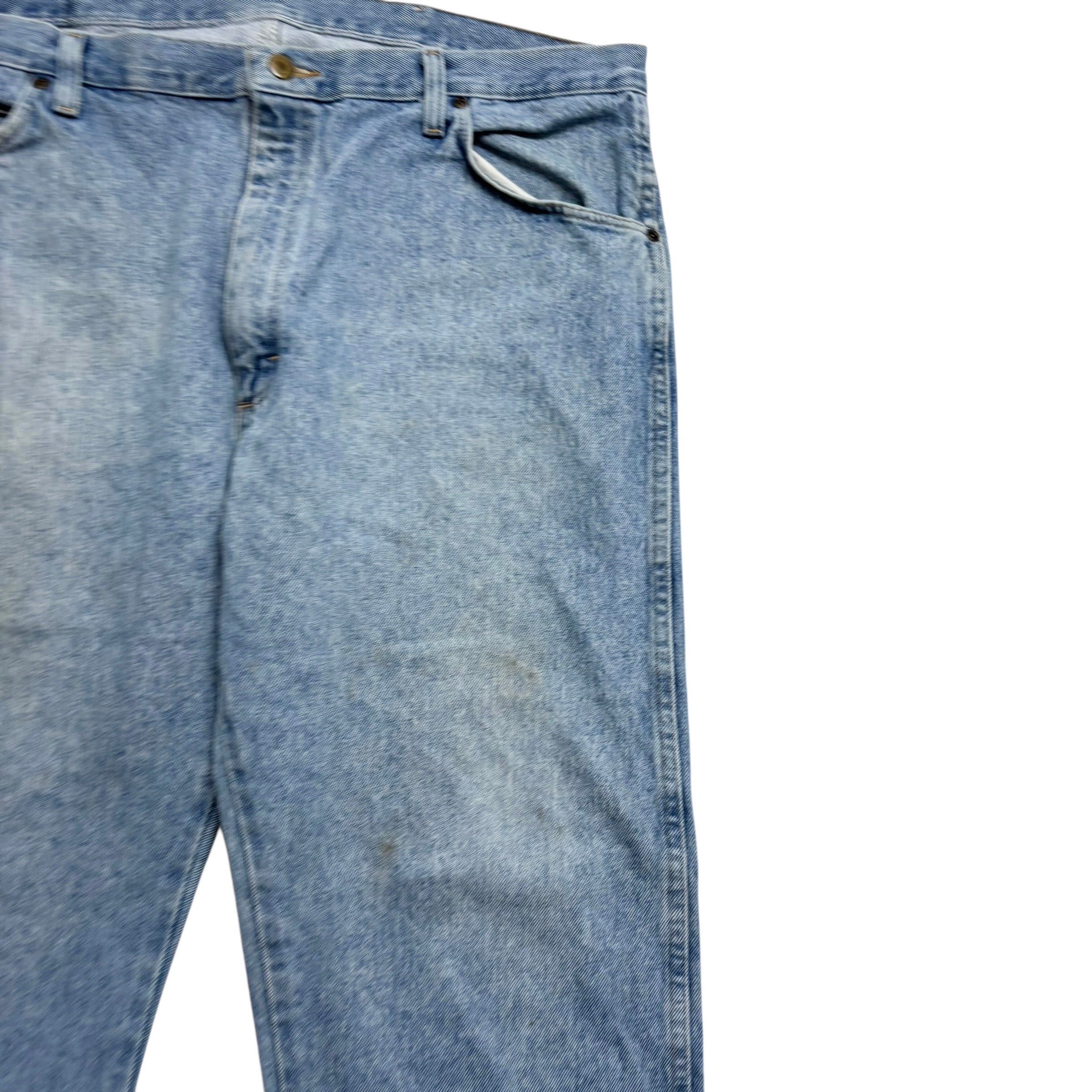 Wrangler Jeans W40 L29 Mens Light Blue Regular Straight Fit Vintage Denim (F)