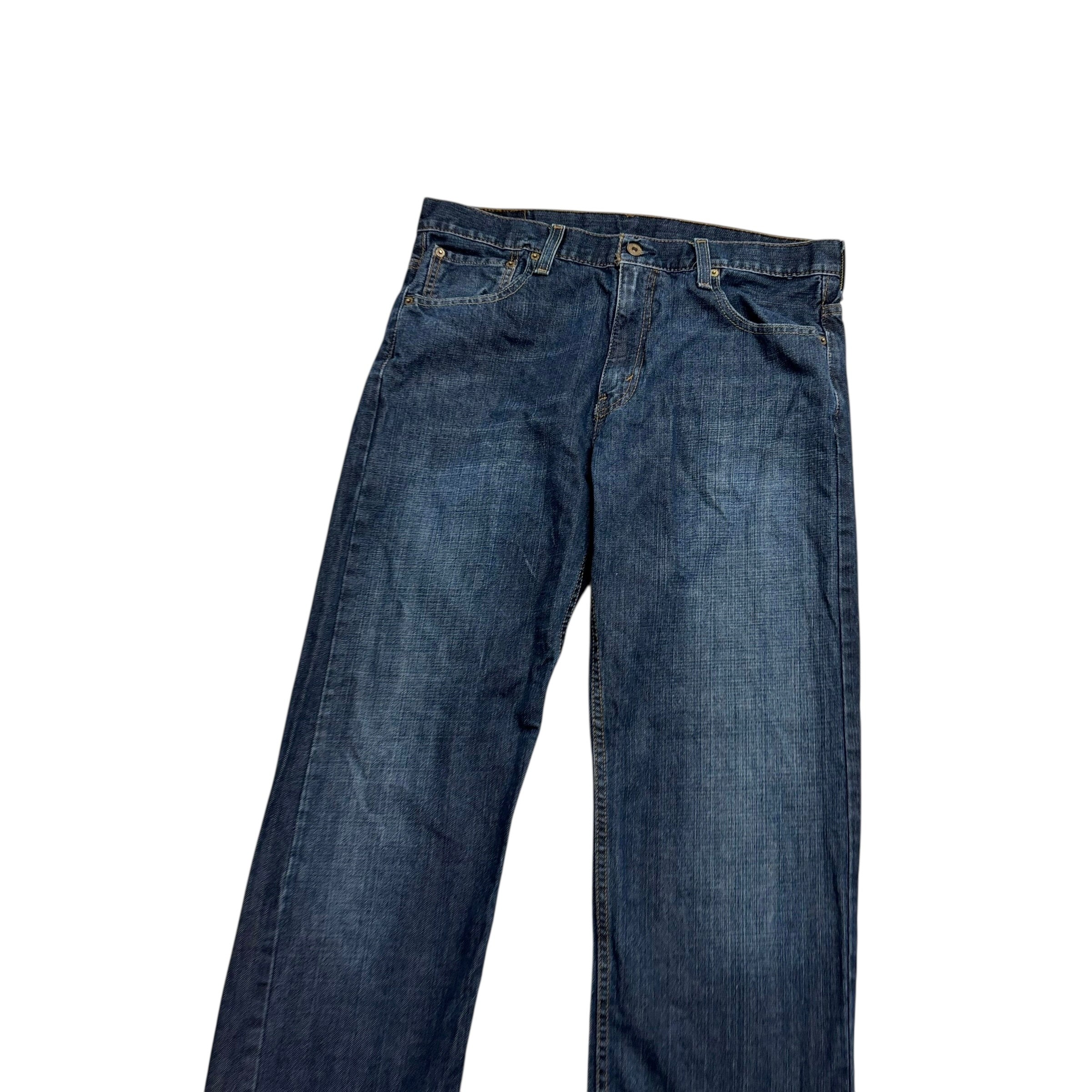 Levis 569 Jeans W33 L32 Mens Dark Blue Baggy Relaxed Straight Fit Denim (E)