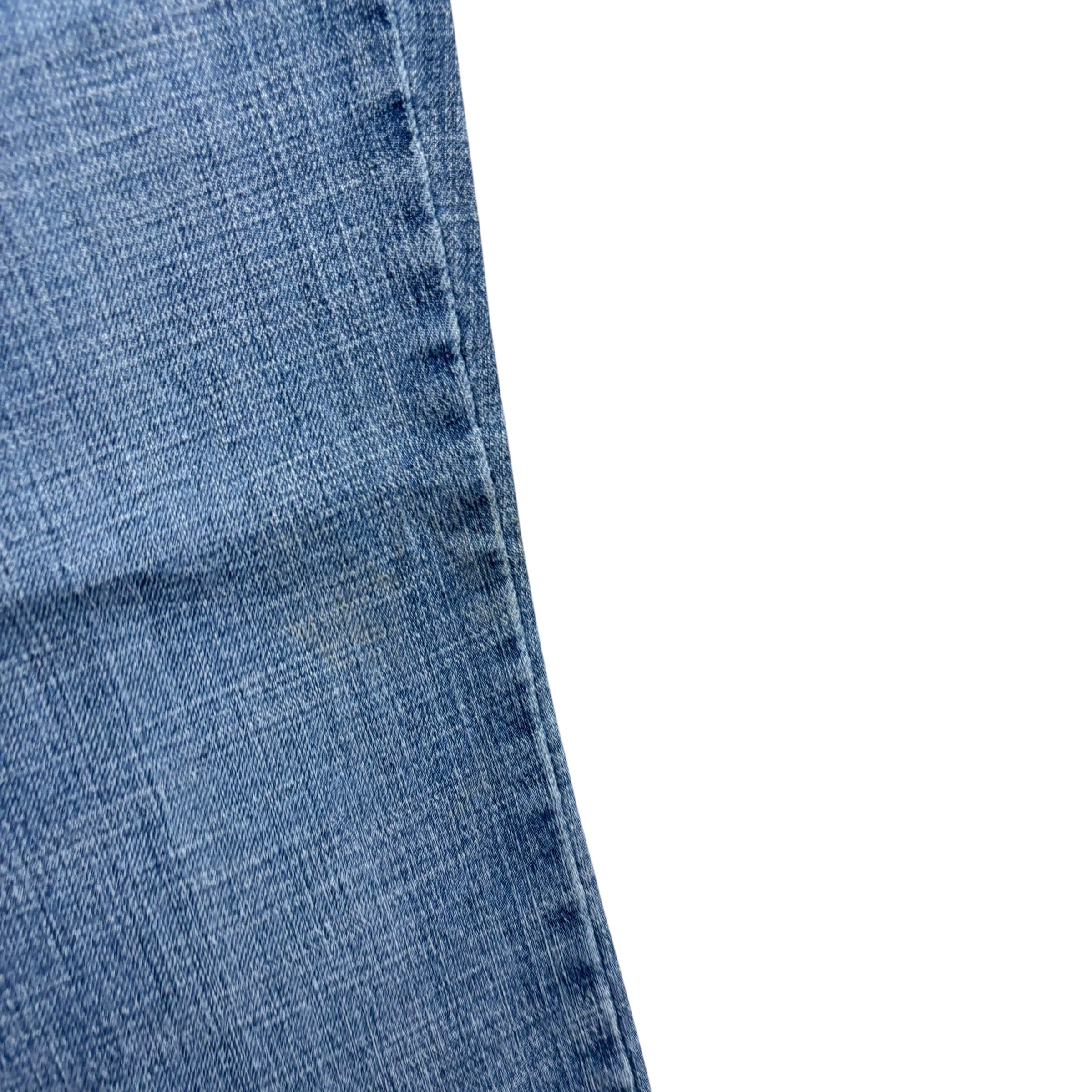 Levis 505 Jeans W30 L30 Womens Regular Straight Mid Blue Stretch Denim