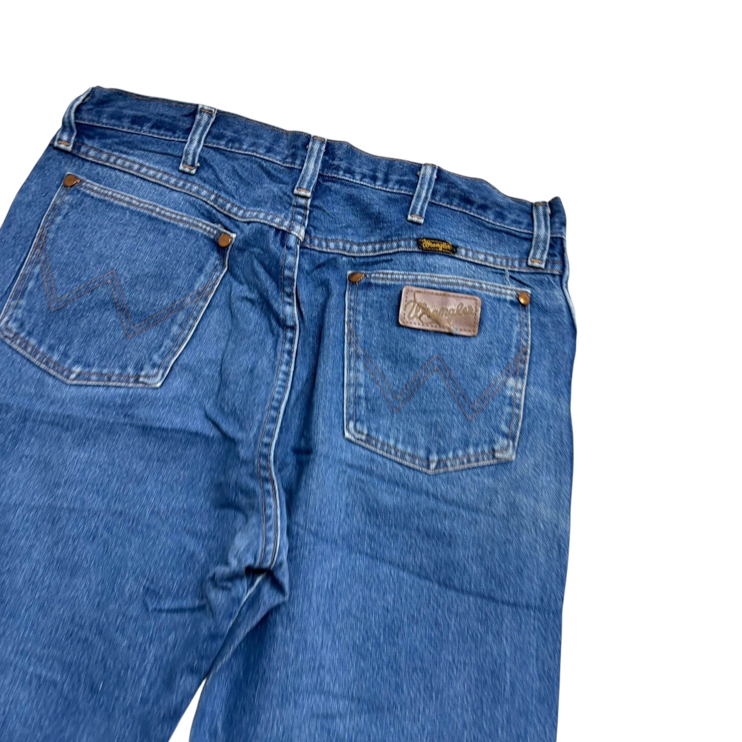 Wrangler Jeans Cowboy Cut W34 L34 Mens Mid Blue 13MWZ USA Made Vintage