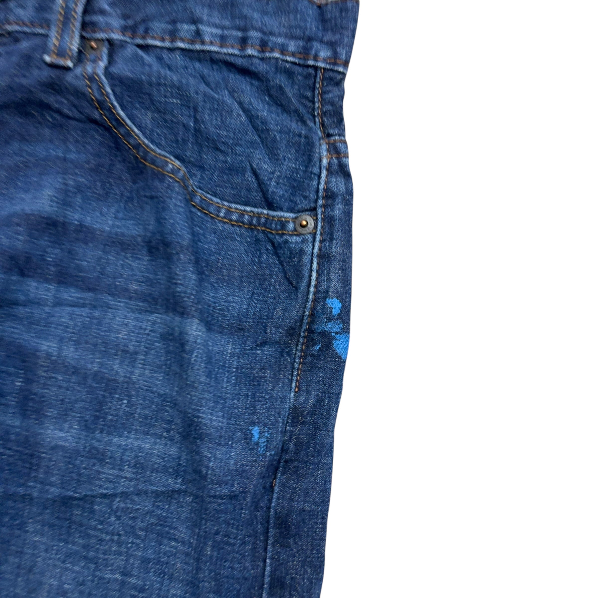 Levis 569 Jeans W33 L34 Mens Dark Blue Baggy Relaxed Straight Fit Denim