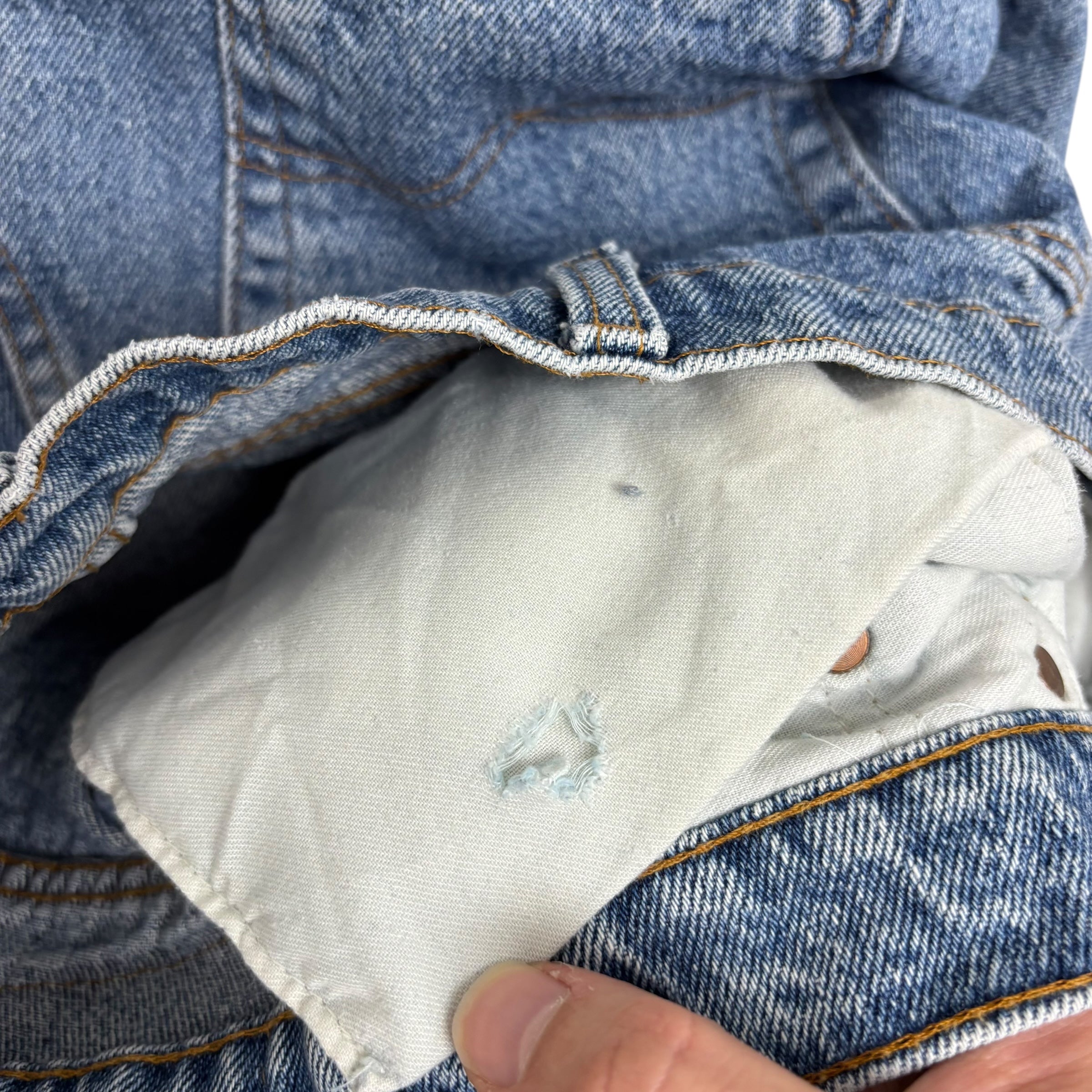 Levis 505 Jeans W32 L30 Mens Mid Blue Regular Straight Fit Vintage Made In USA
