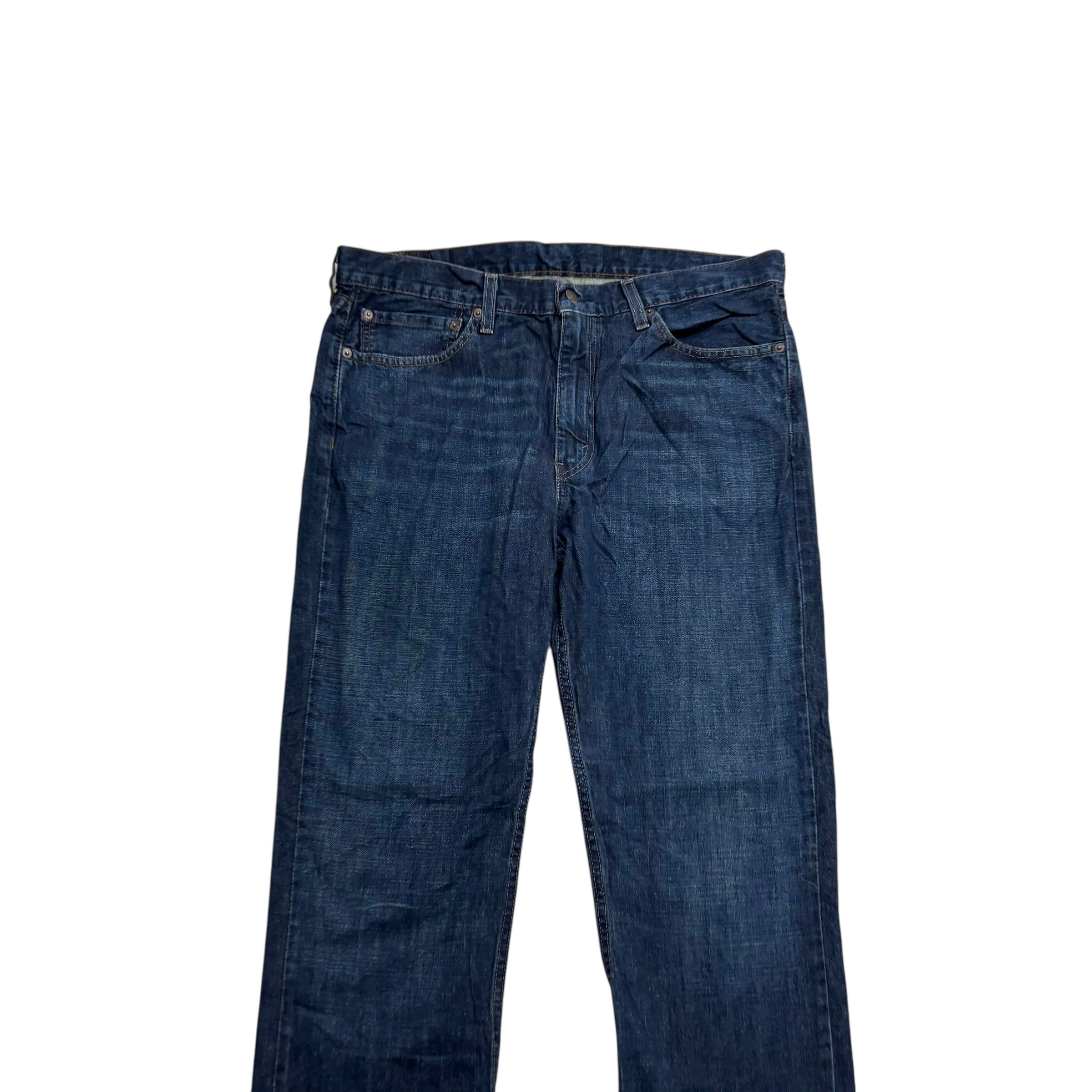 Levis 514 Jeans W36 L30 Mens Dark Blue Regular Straight Fit Denim (E)