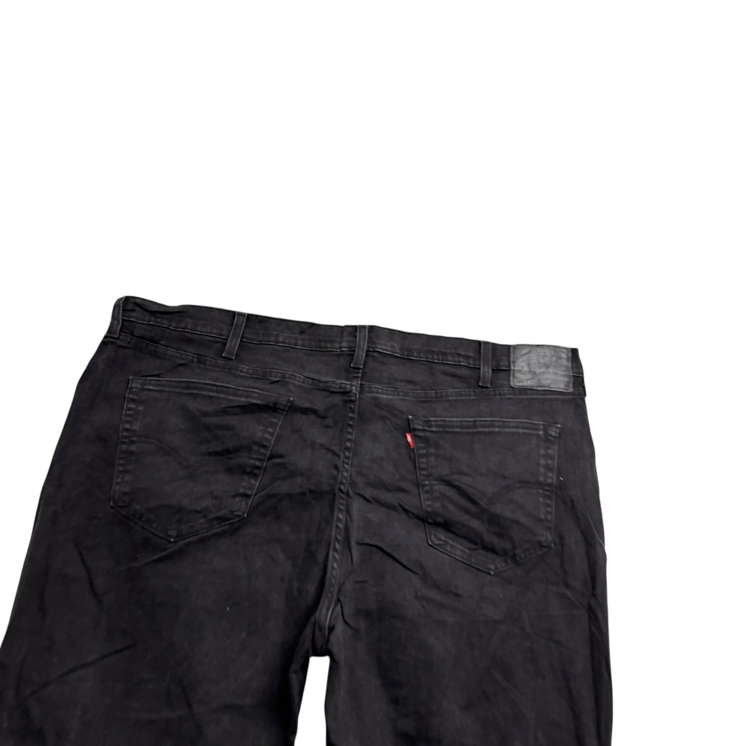 Levis 541 Jeans W46 L29 Mens Black Athletic Tapered Fit Stretch Denim (E)