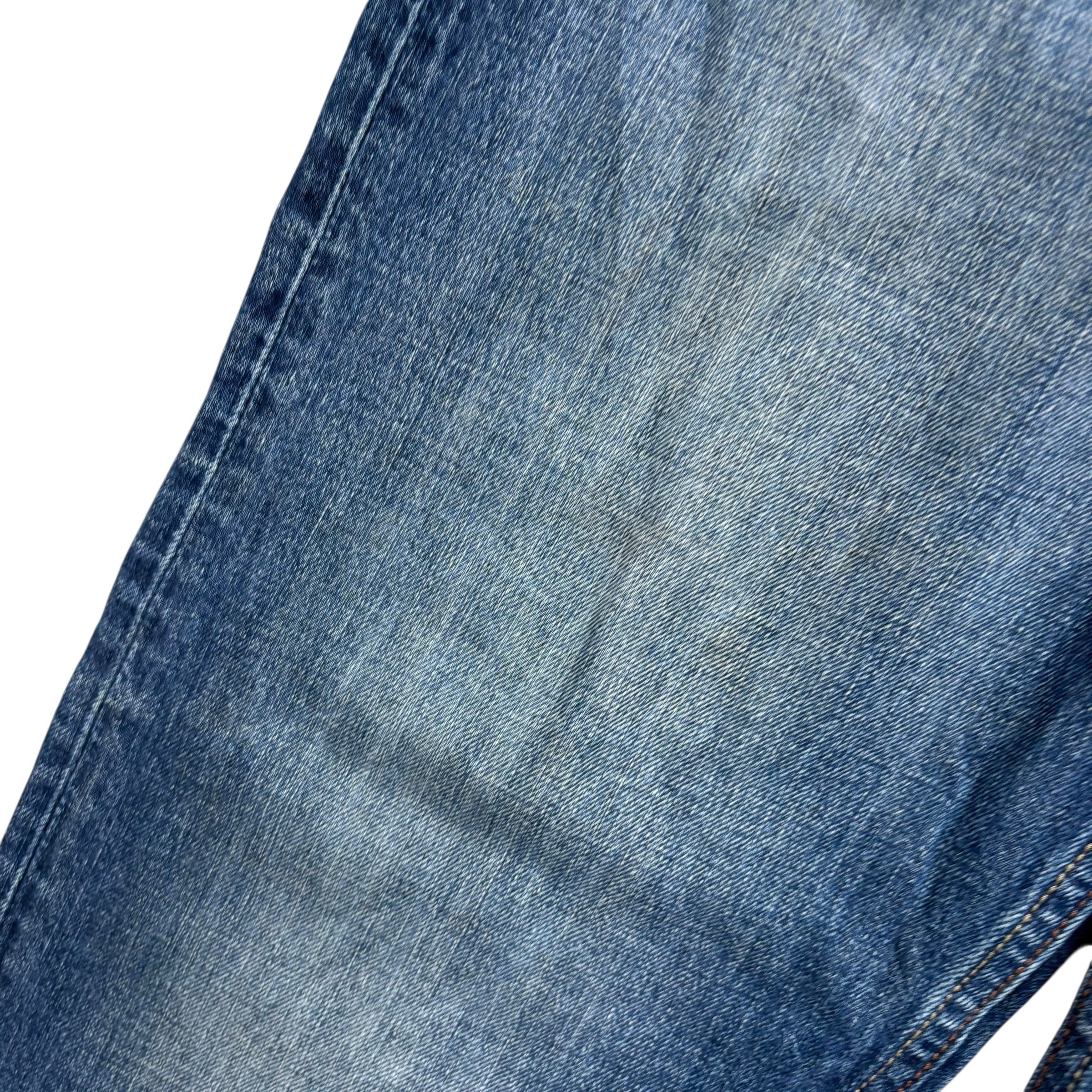 Levis 521 Jeans W36 L32 Mens Mid Blue Slim Tapered Fit Vintage Denim