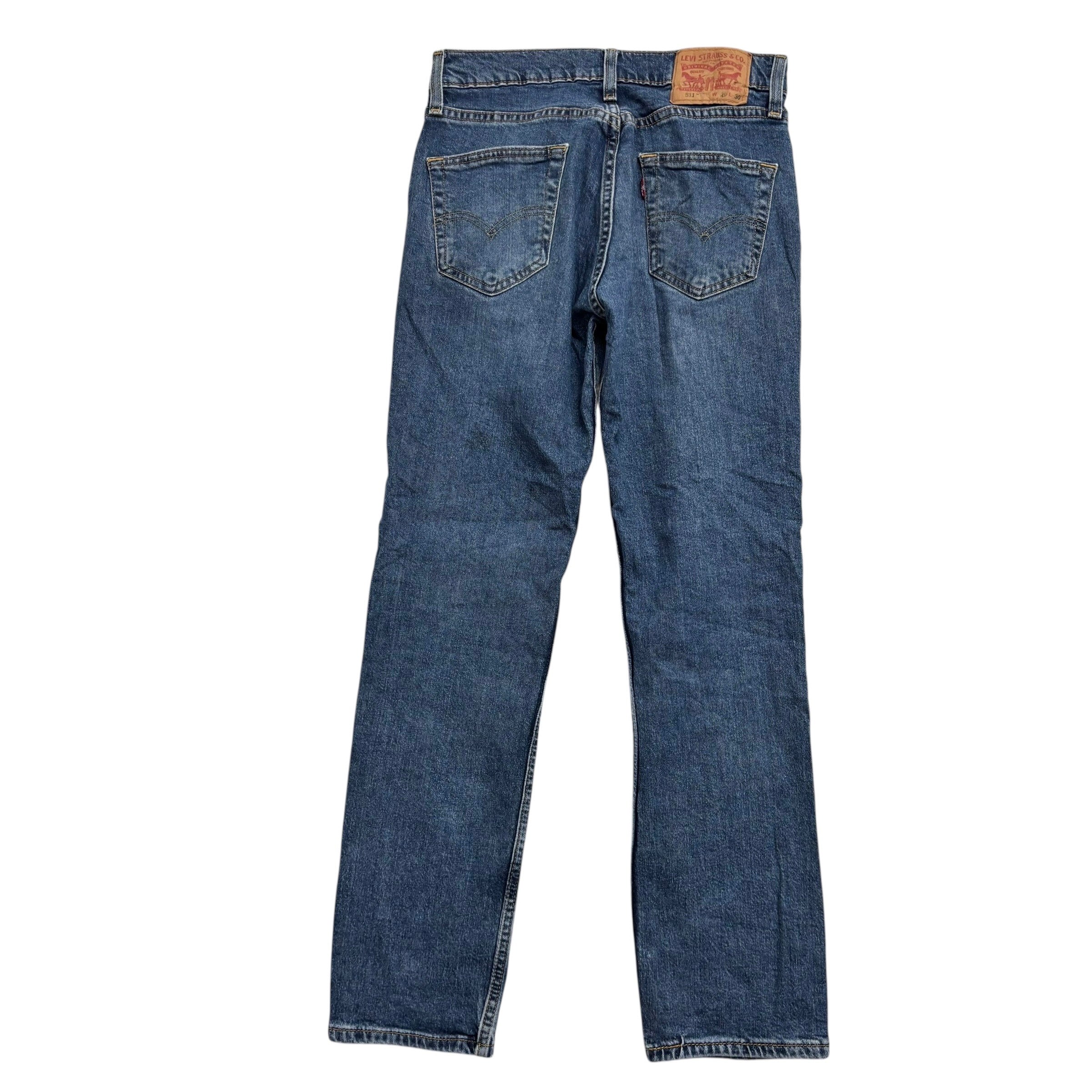 Levis 511 Jeans W29 L30 Mens Mid Blue Slim Fit Stretch Denim