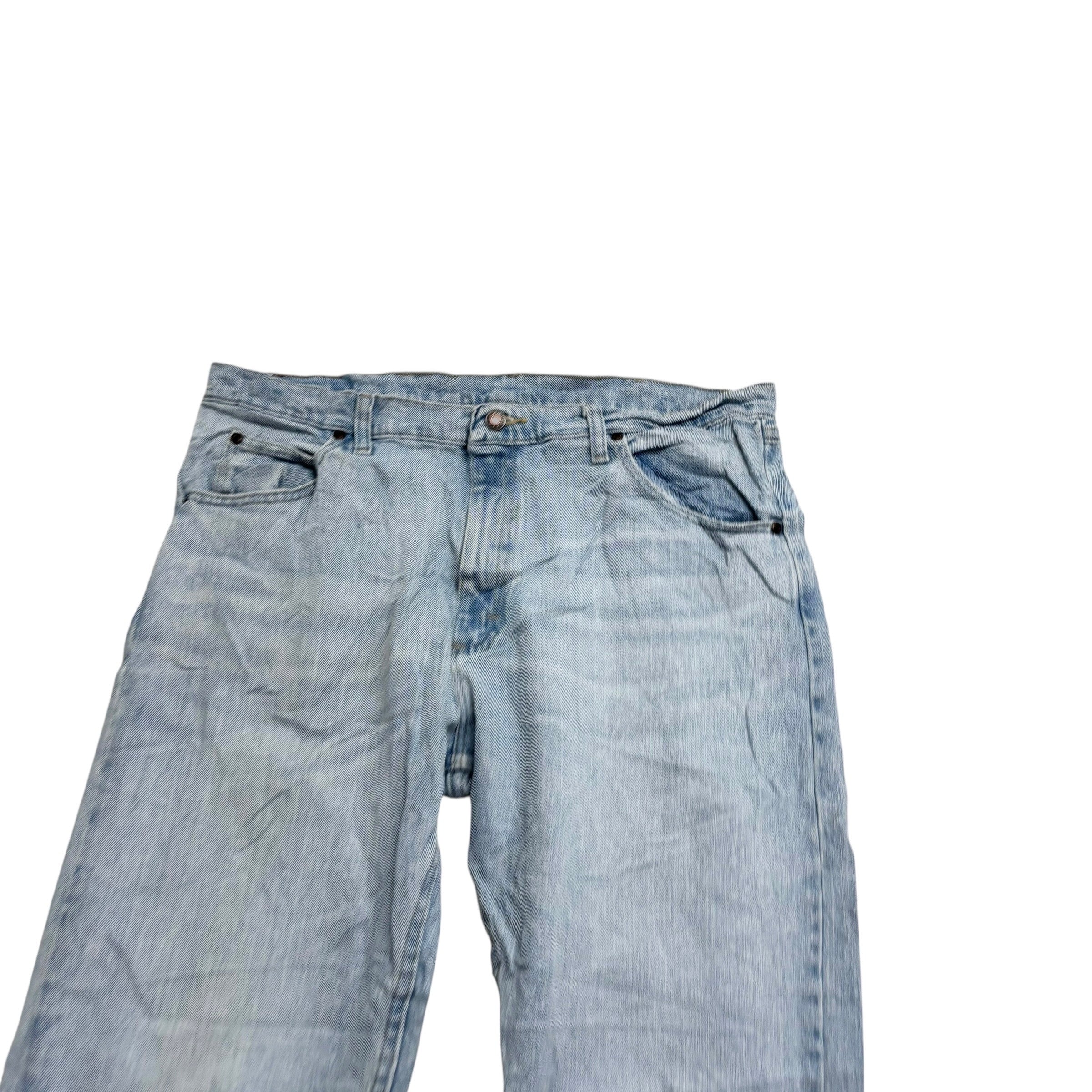 Wrangler Jeans W36 L30 Mens Light Blue Regular Straight Fit Stretch Denim (F)