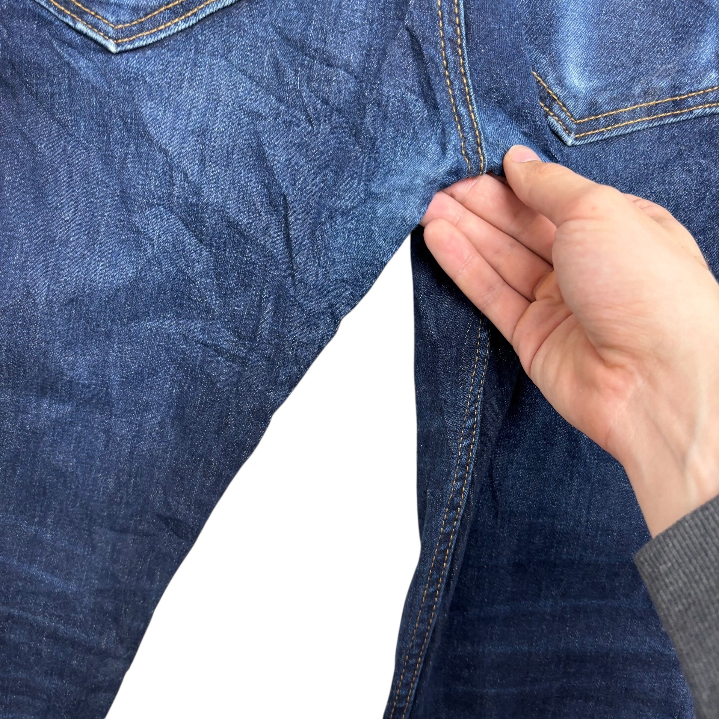 Levis 512 Jeans W32 L34 Mens Dark Blue Slim Tapered Fit Stretch Denim