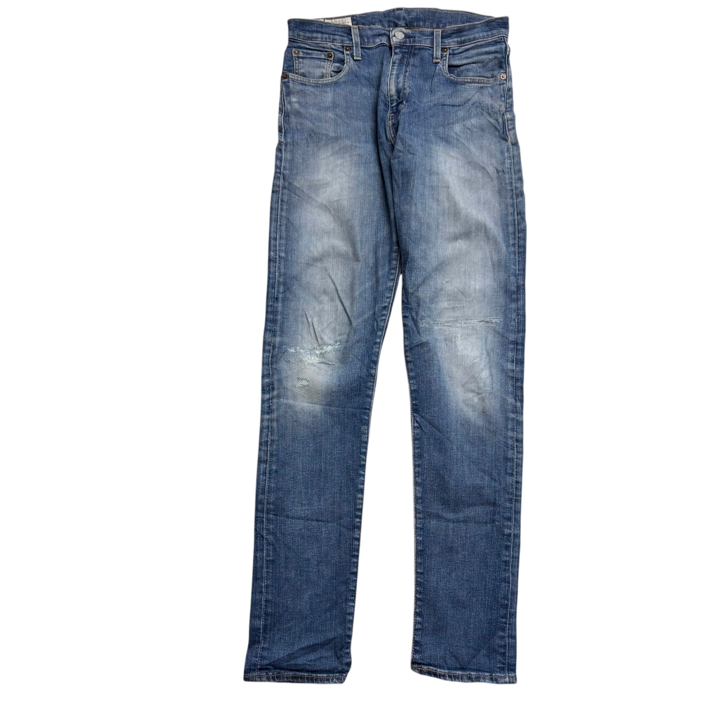 Levis 512 Jeans W30 L34 Mens Mid Blue Slim Tapered Fit Stretch Distressed (F)