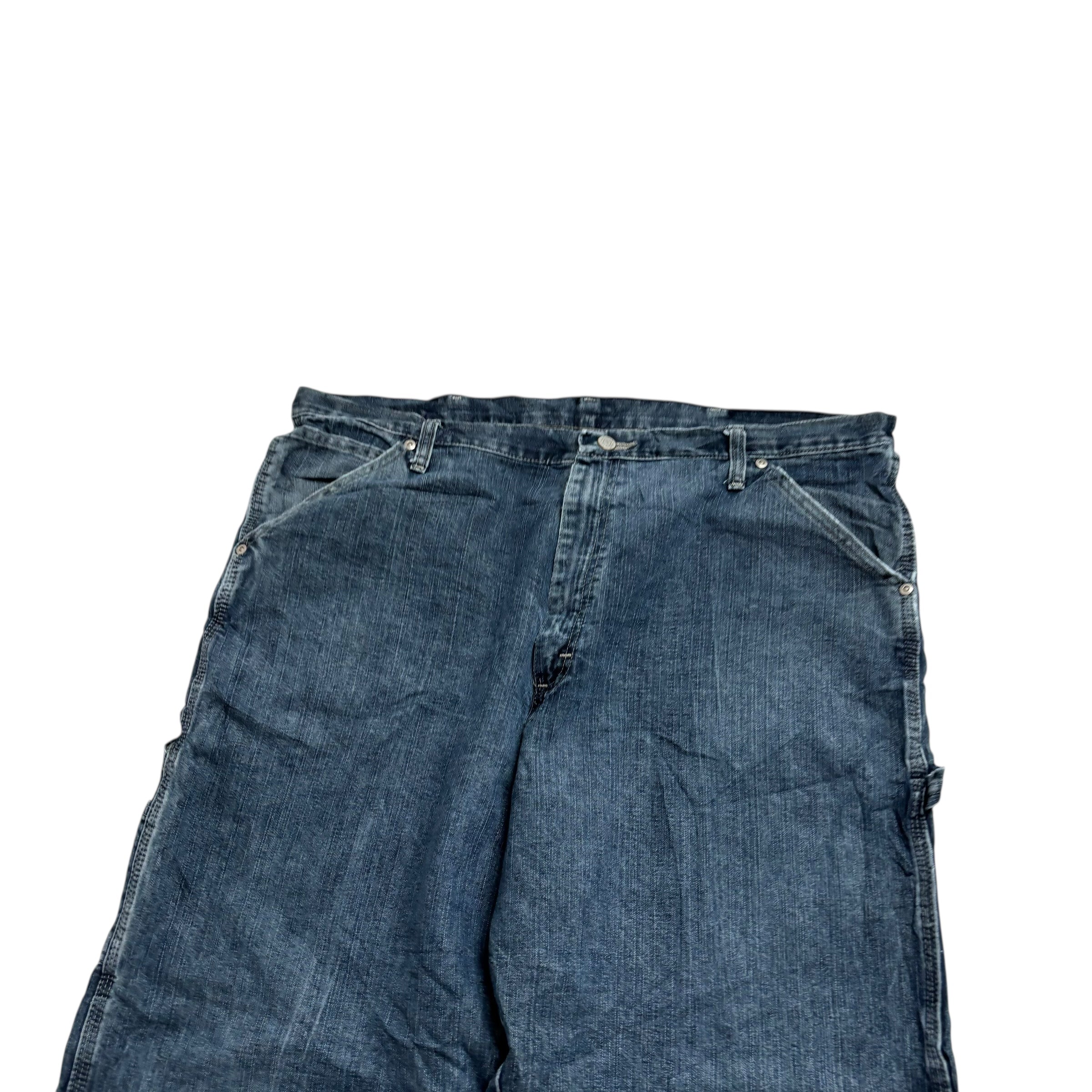 Wrangler Carpenter Jeans W40 L30 Mens Dark Blue Relaxed Straight Fit Denim