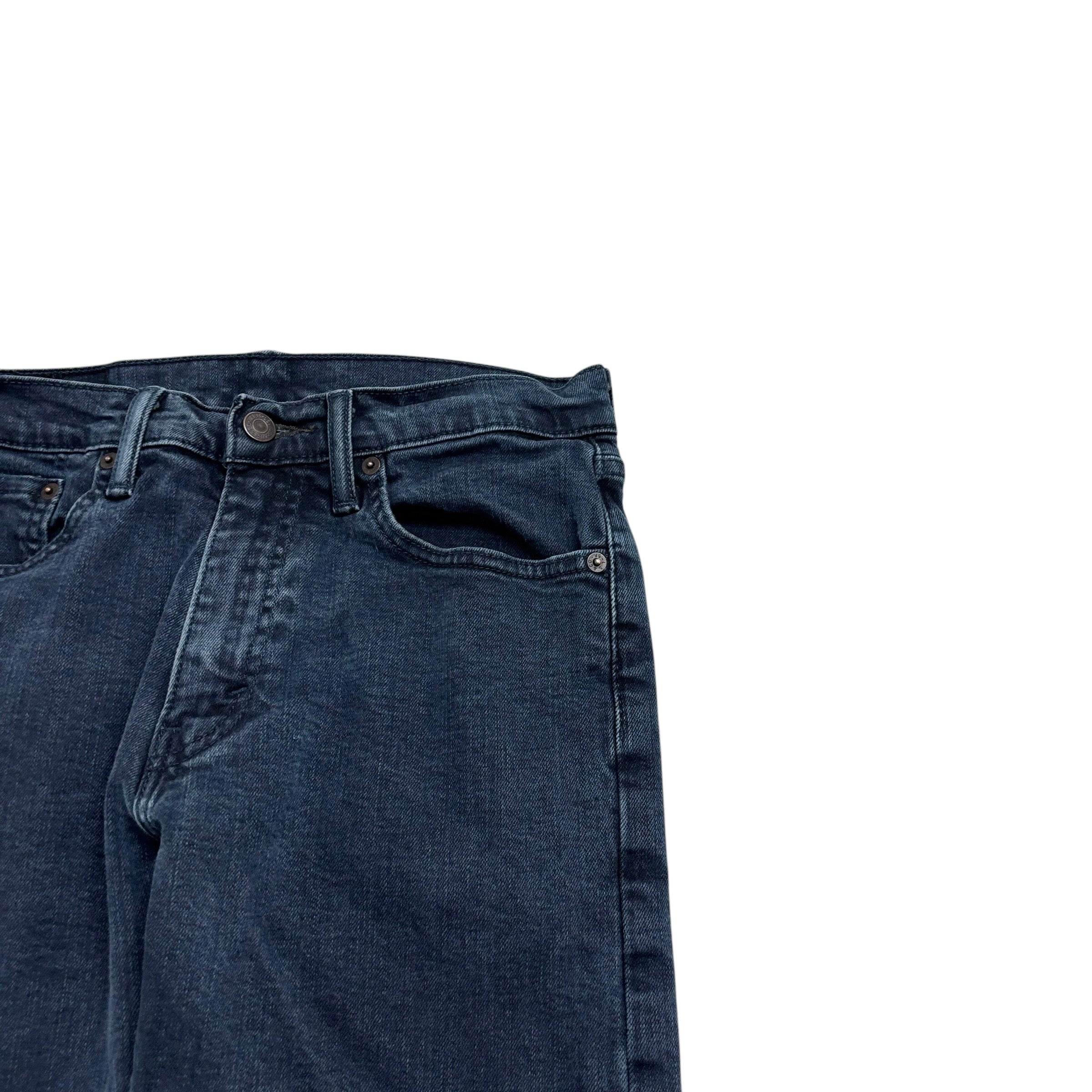 Levis 505 Jeans W29 L31 Mens Navy Blue Regular Straight Fit Stretch Denim