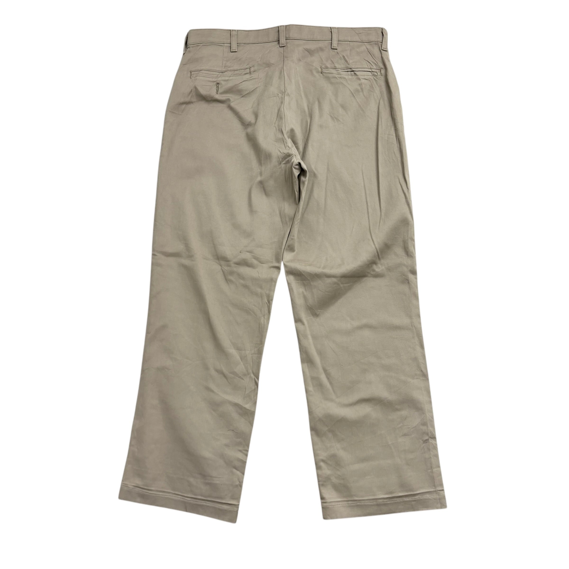 Wrangler Trousers W34 L30 Mens Beige Relaxed Straight Fit Stretch Pants
