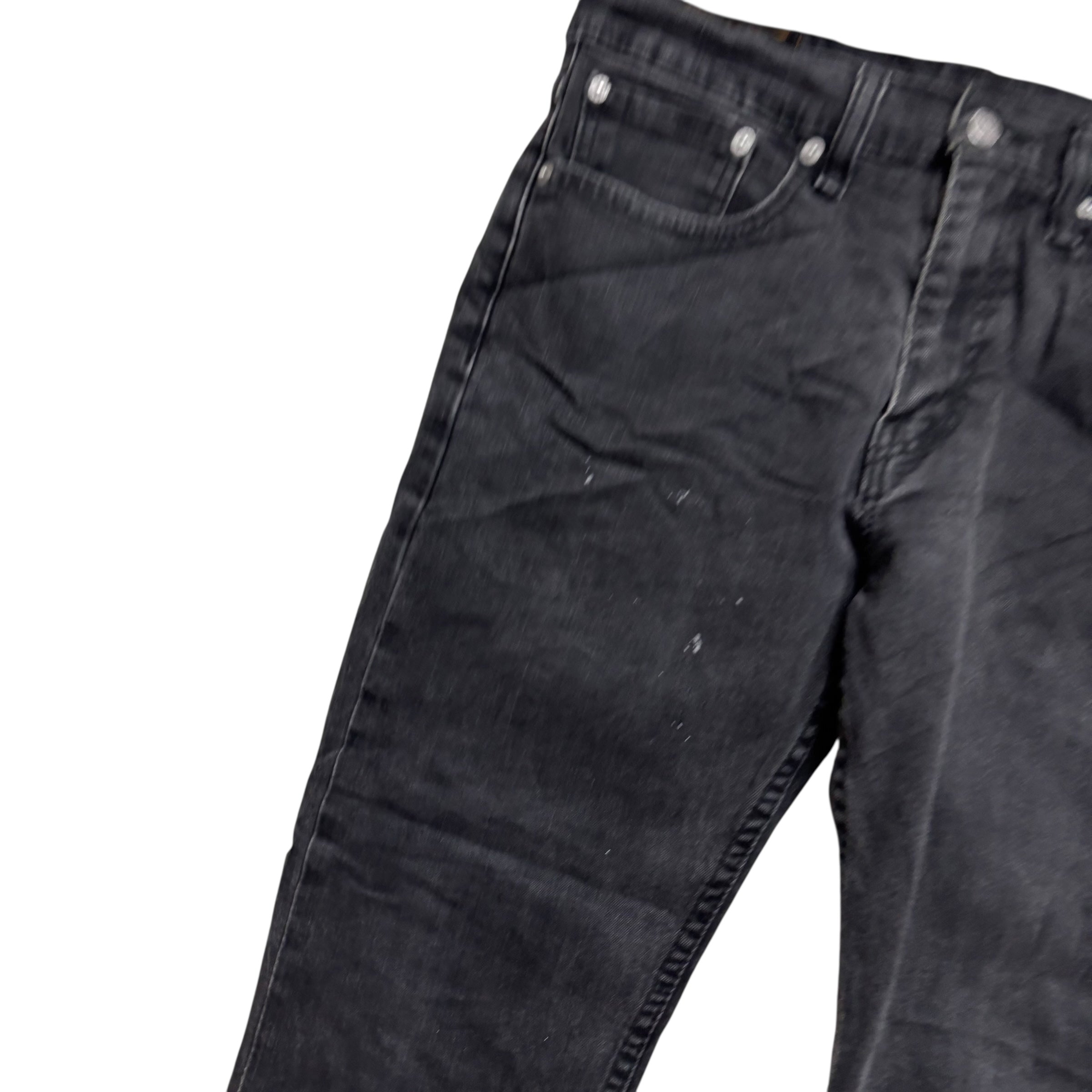 Levis 502 Jeans W31 L27 Mens Black Regular Tapered Fit Stretch Denim (F)