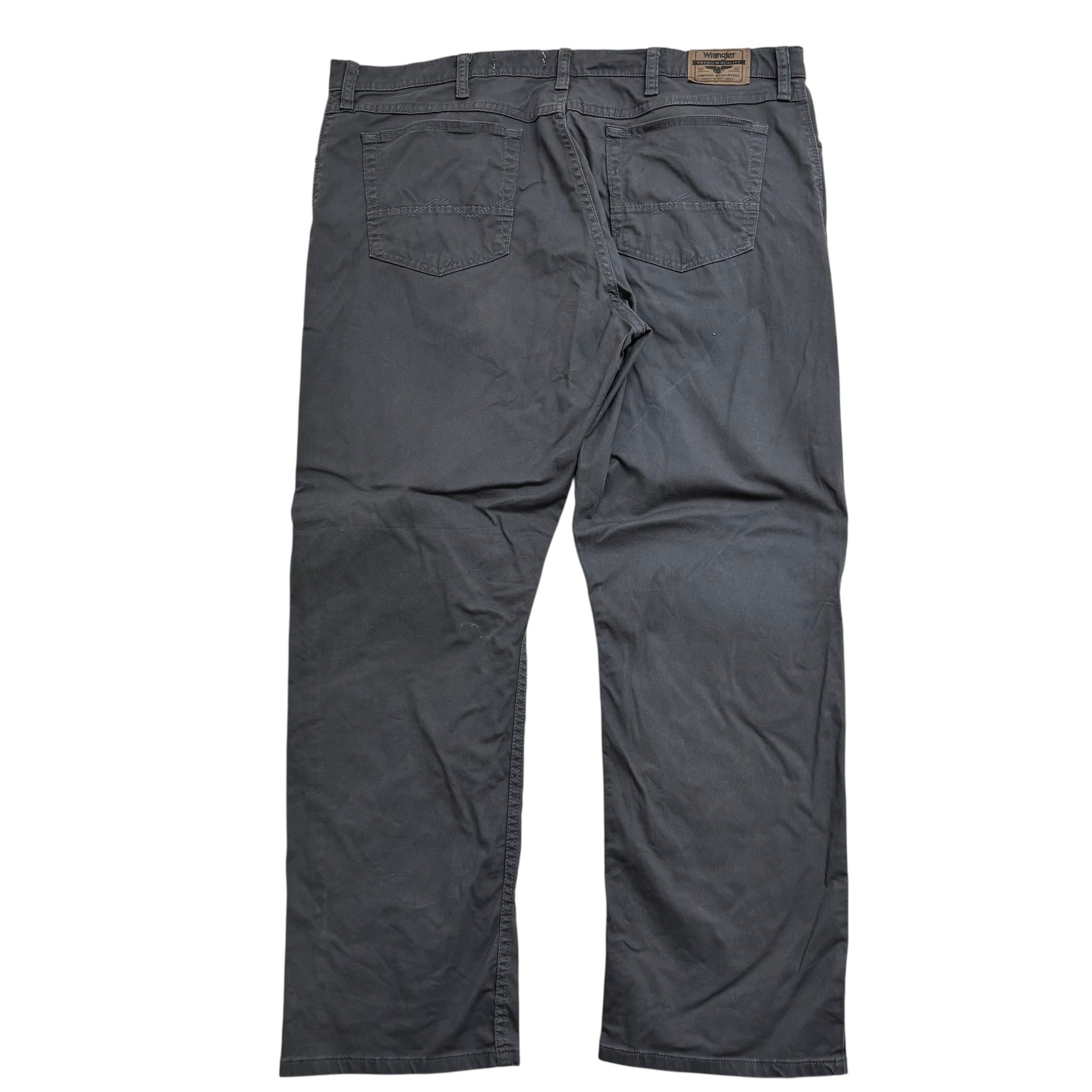 Wrangler Trousers W42 L30 Mens Grey Regular Straight Fit Stretch Pants (E)