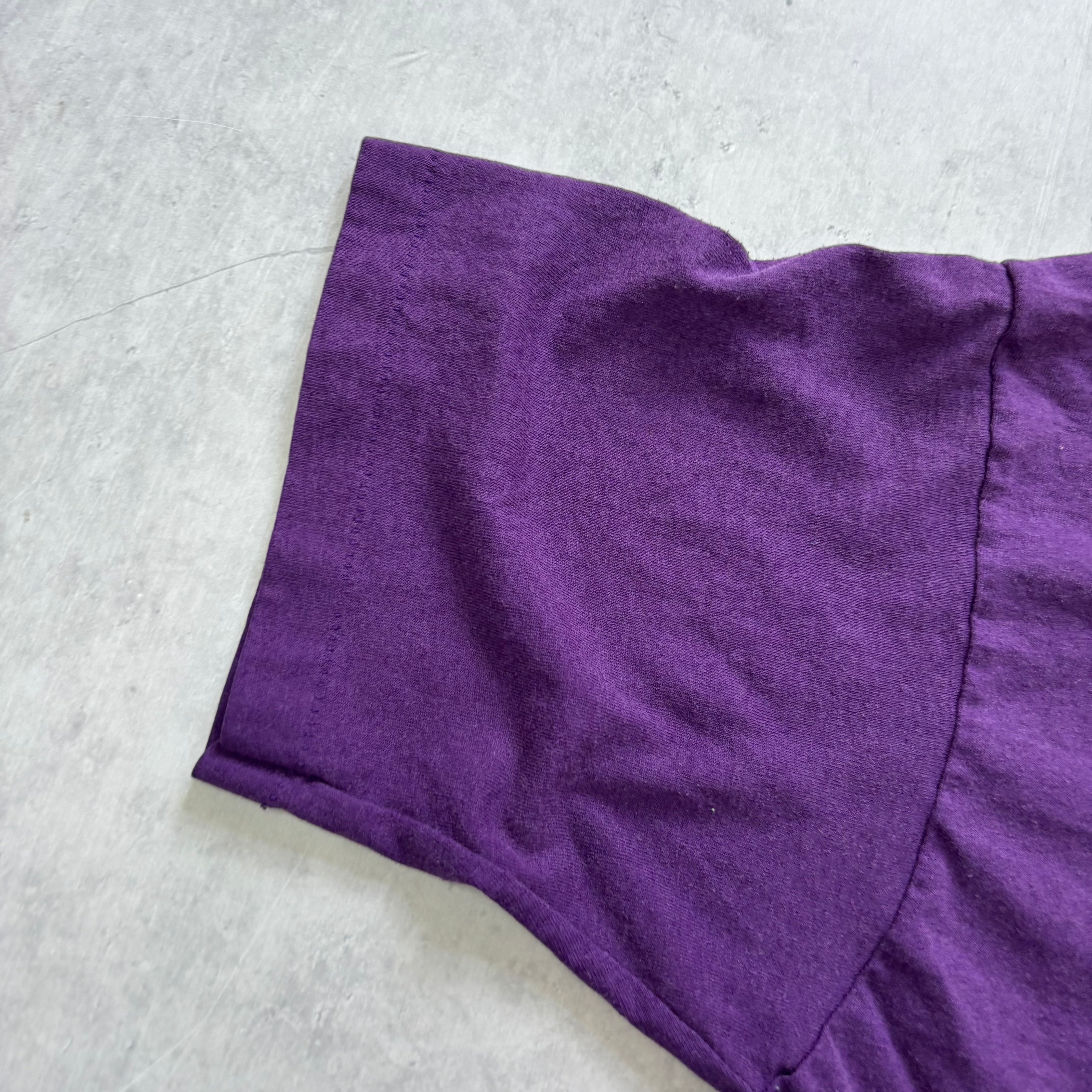Vintage T Shirt Mens Large Purple Single Stitch Graphic Print 90s USA (E)