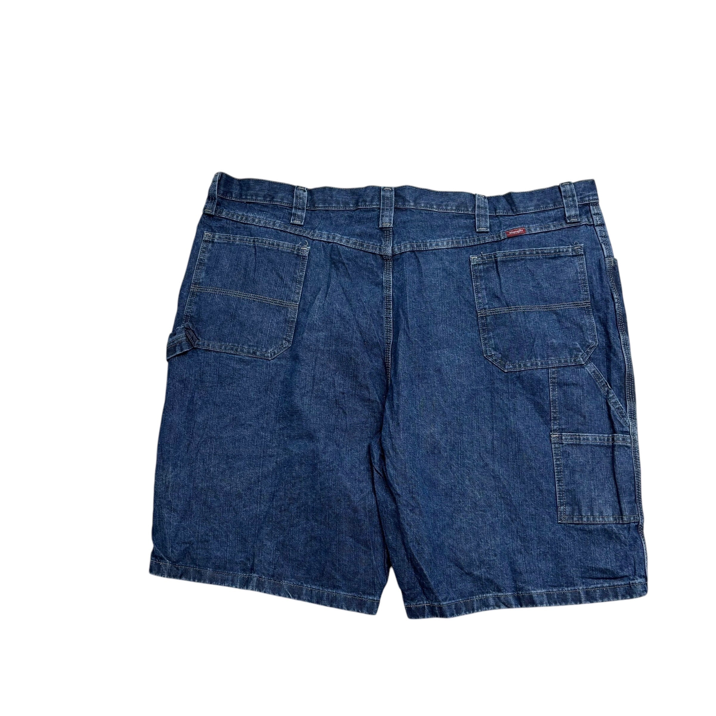 Wrangler Jorts W46 Mens Dark Blue Denim Shorts Relaxed Baggy Carpenter (E)