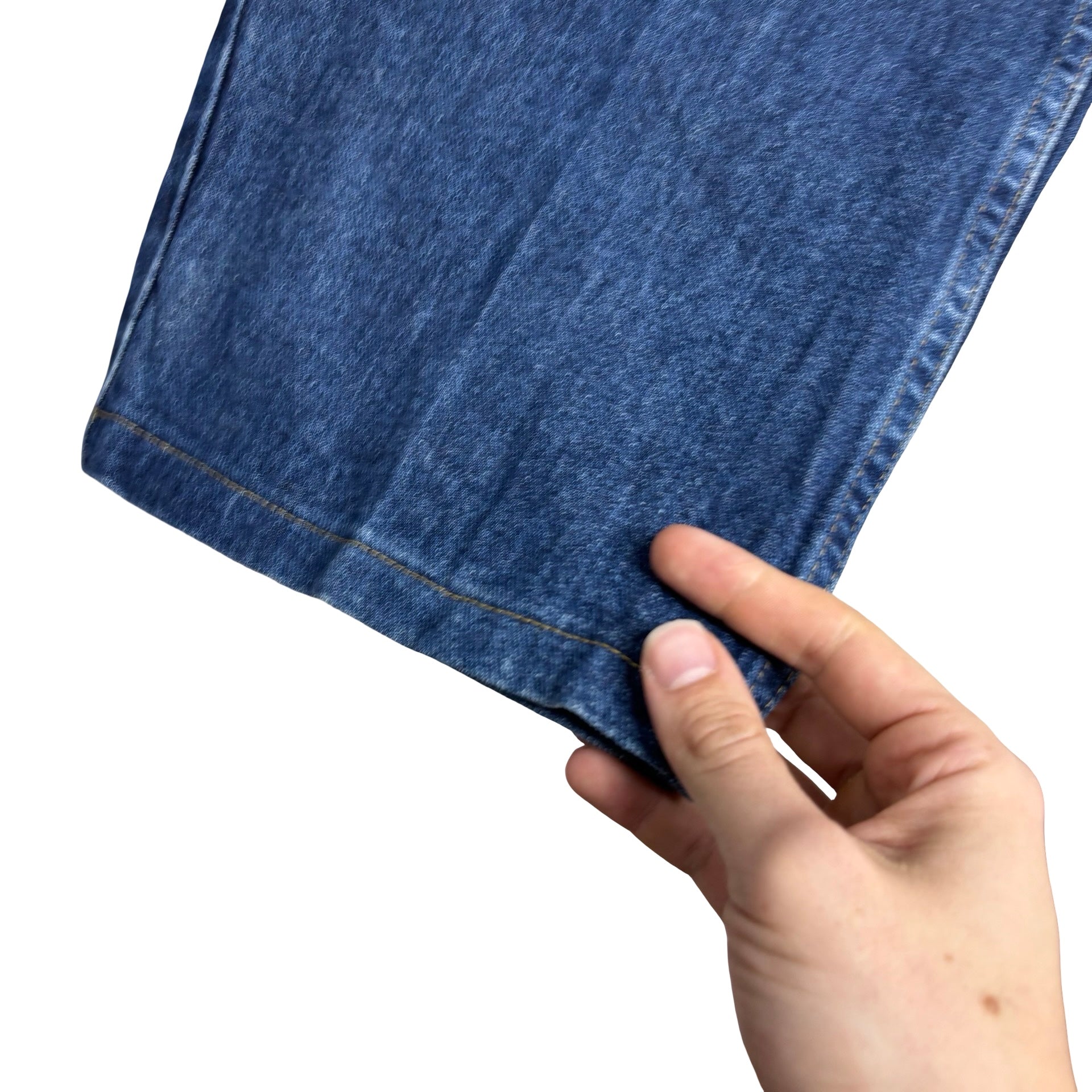 Wrangler Jeans W42 L27 Mens Dark Blue Relaxed Straight Fit Vintage Denim (E)